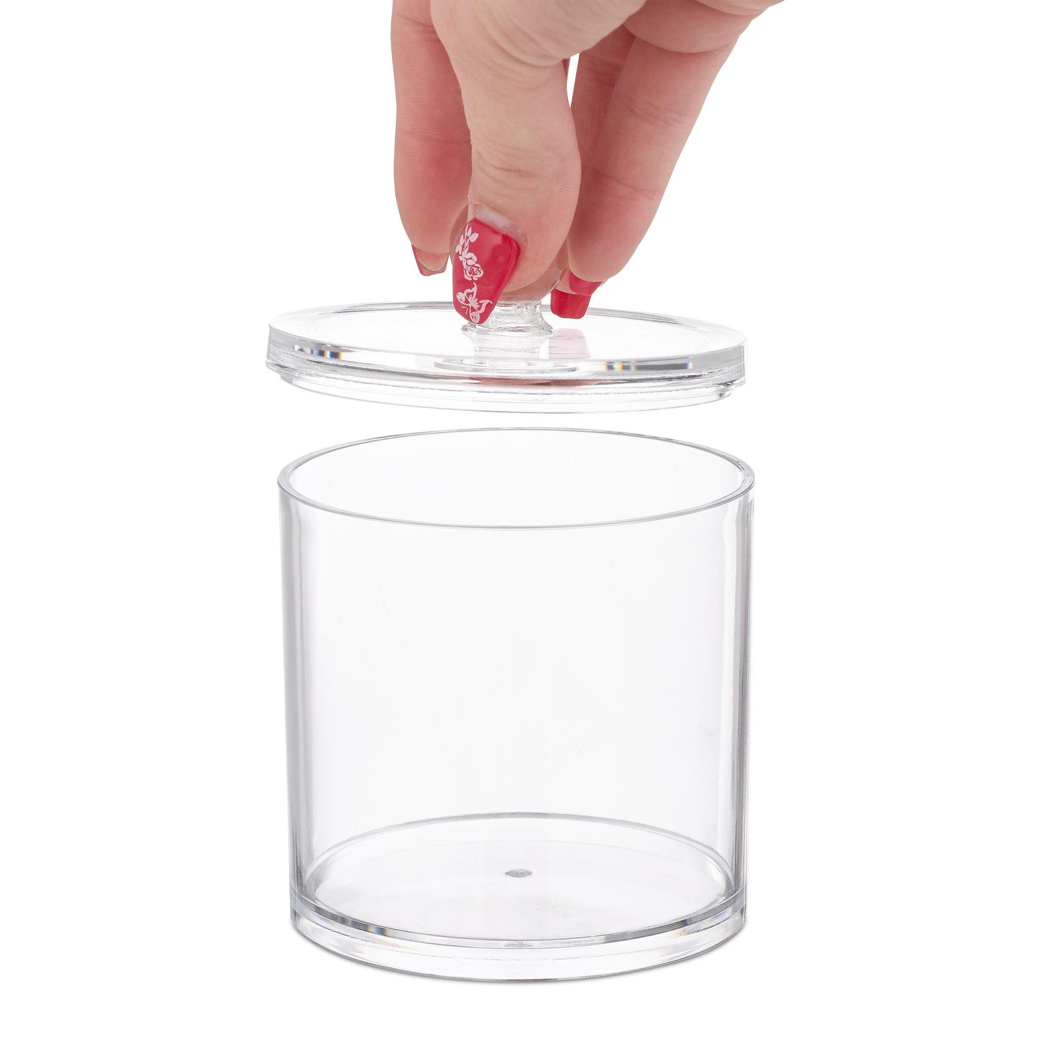 Wattestäbchen Aufbewahrung 3er-Set Transparent von Relaxdays