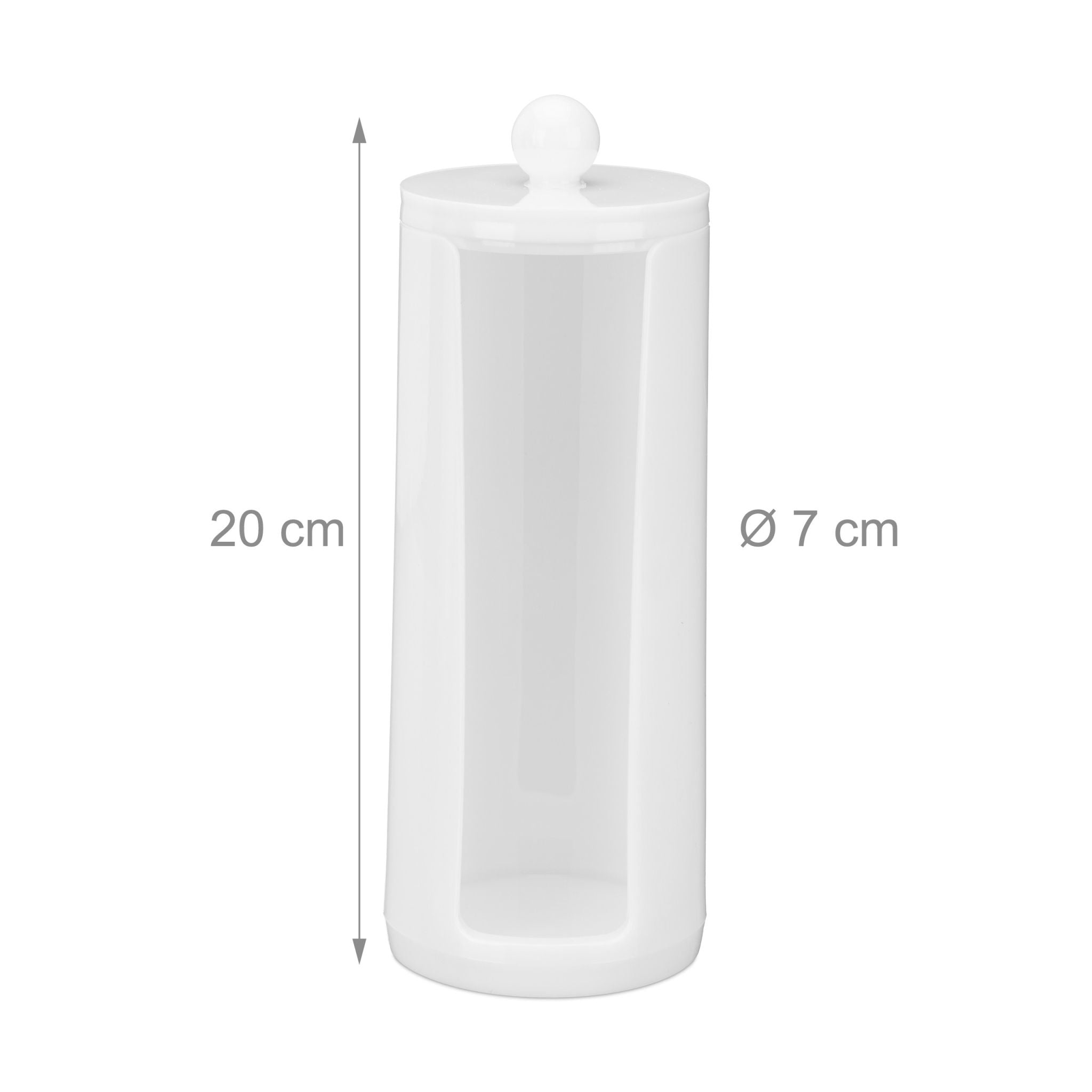 Wattepads Aufbewahrung 2er-Set Weiss von Relaxdays