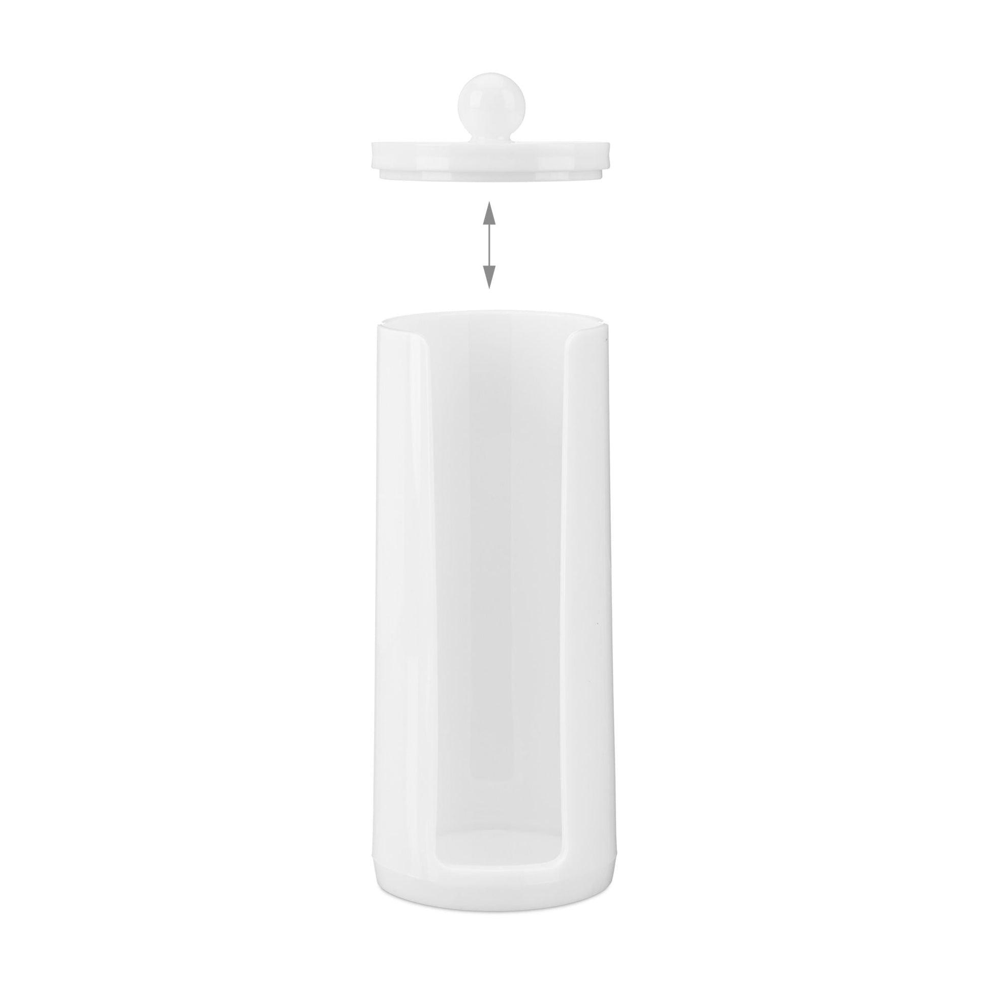 Wattepads Aufbewahrung 2er-Set Weiss von Relaxdays