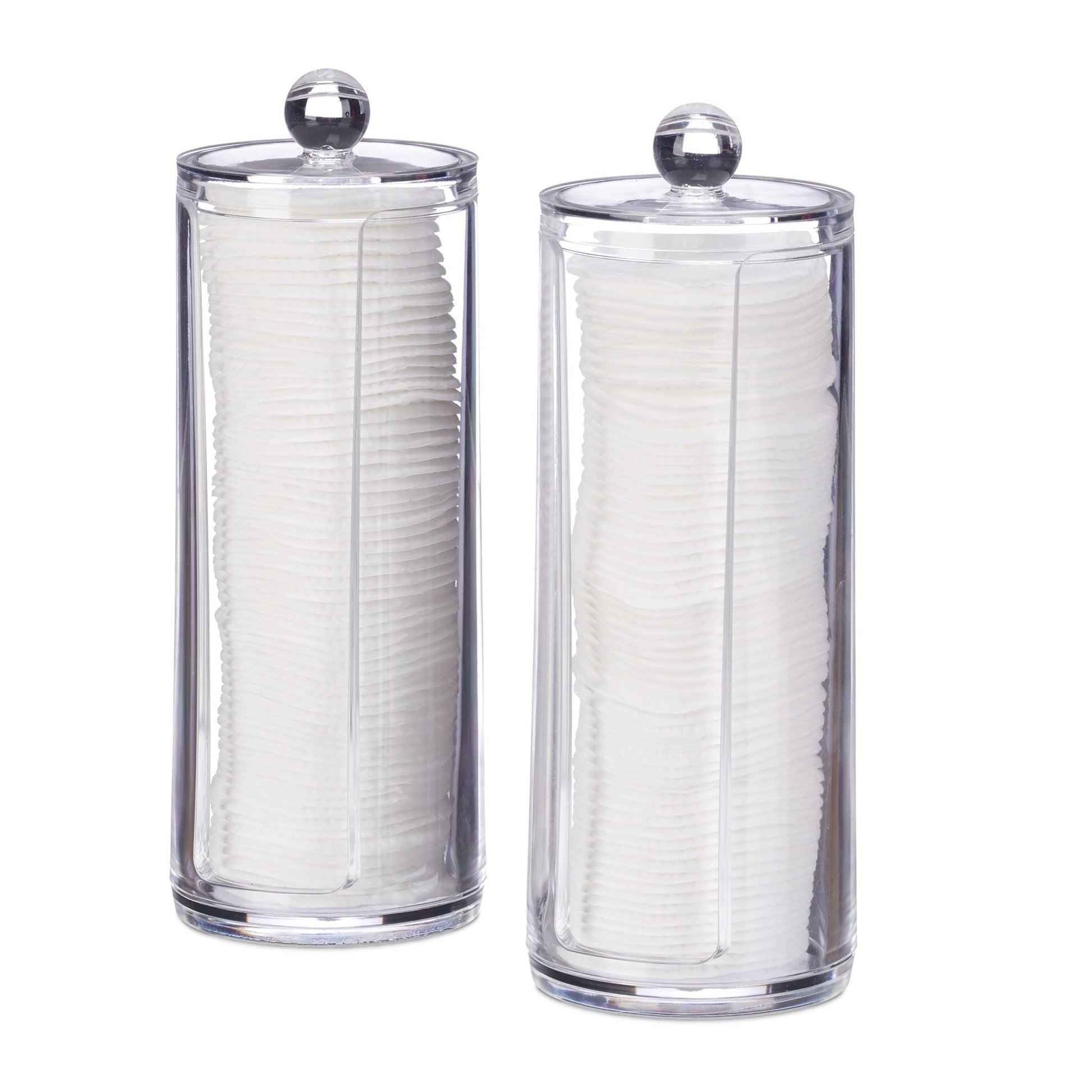 Wattepads Aufbewahrung 2er-Set Transparent von Relaxdays