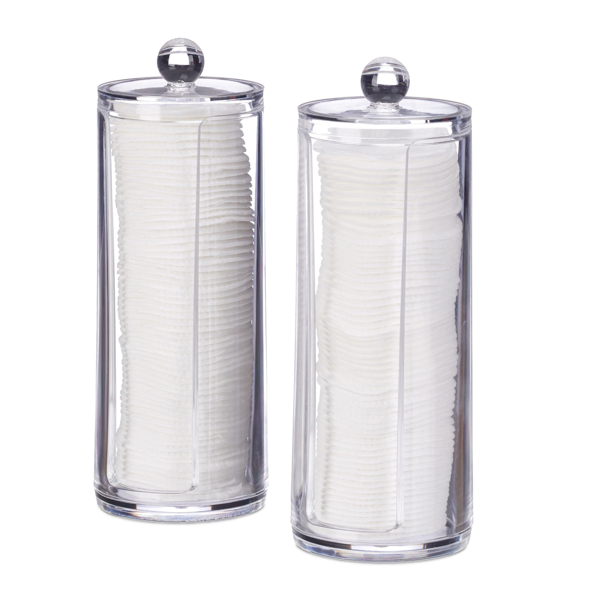 Wattepads Aufbewahrung 2er-Set Transparent von Relaxdays