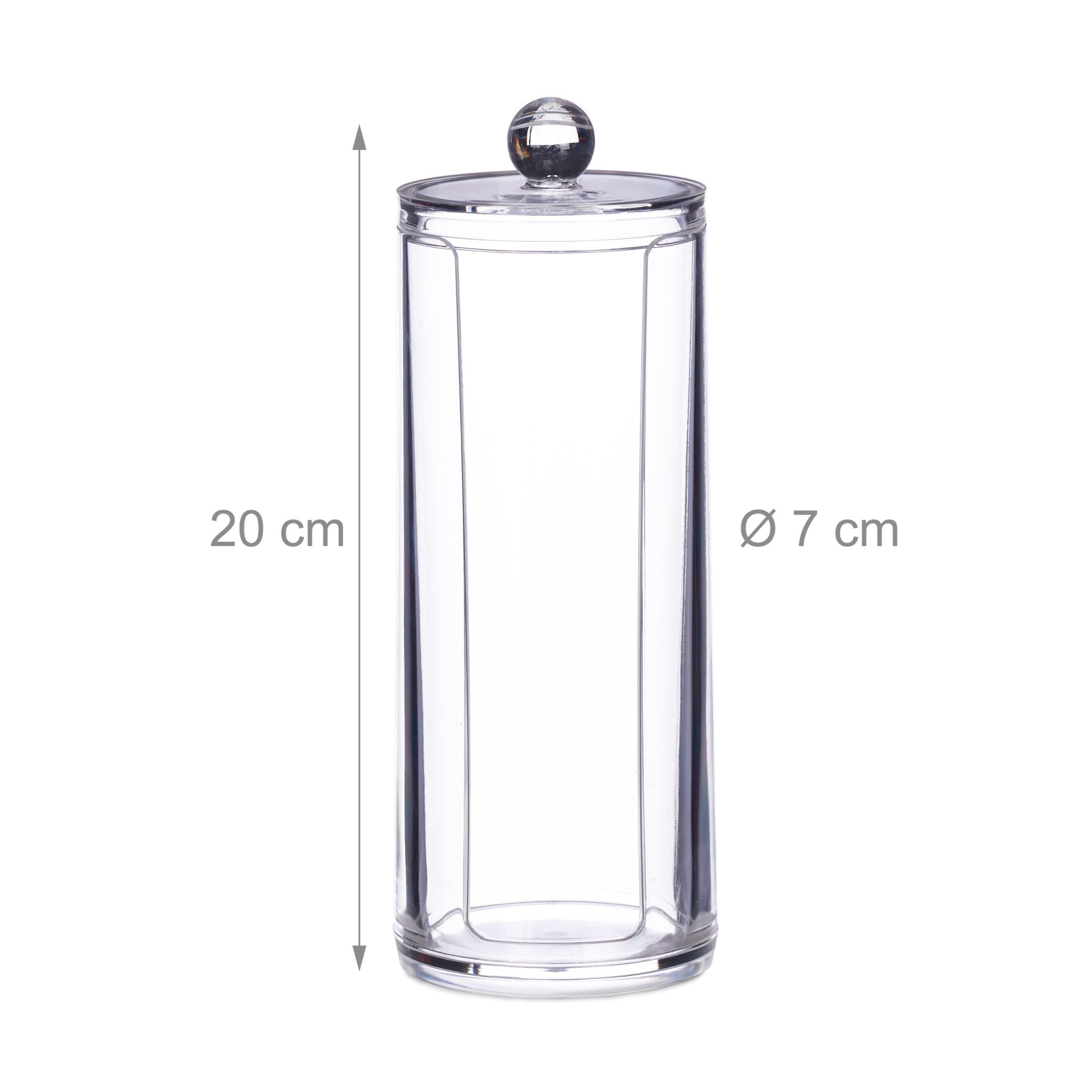 Wattepads Aufbewahrung 2er-Set Transparent von Relaxdays