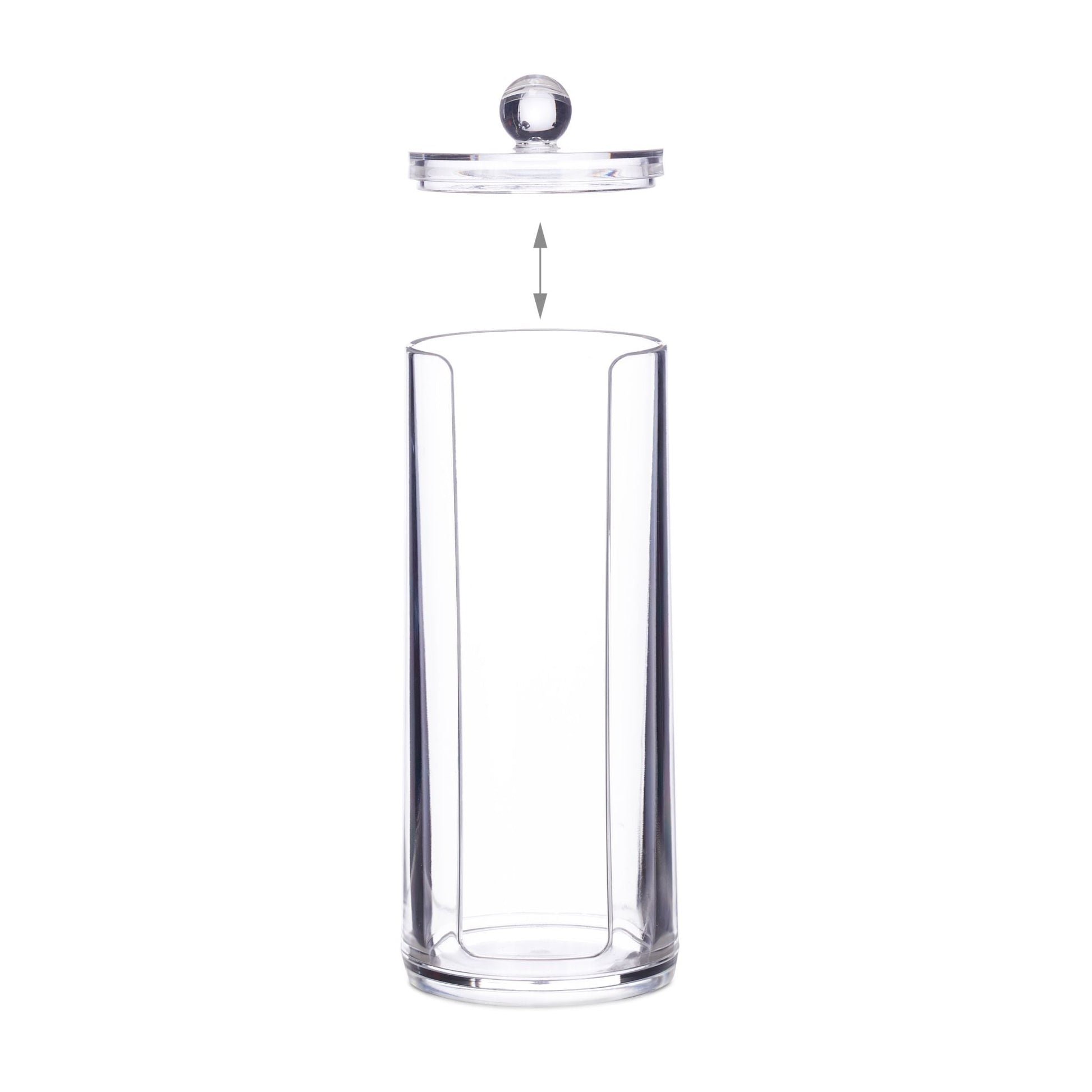 Wattepads Aufbewahrung 2er-Set Transparent von Relaxdays