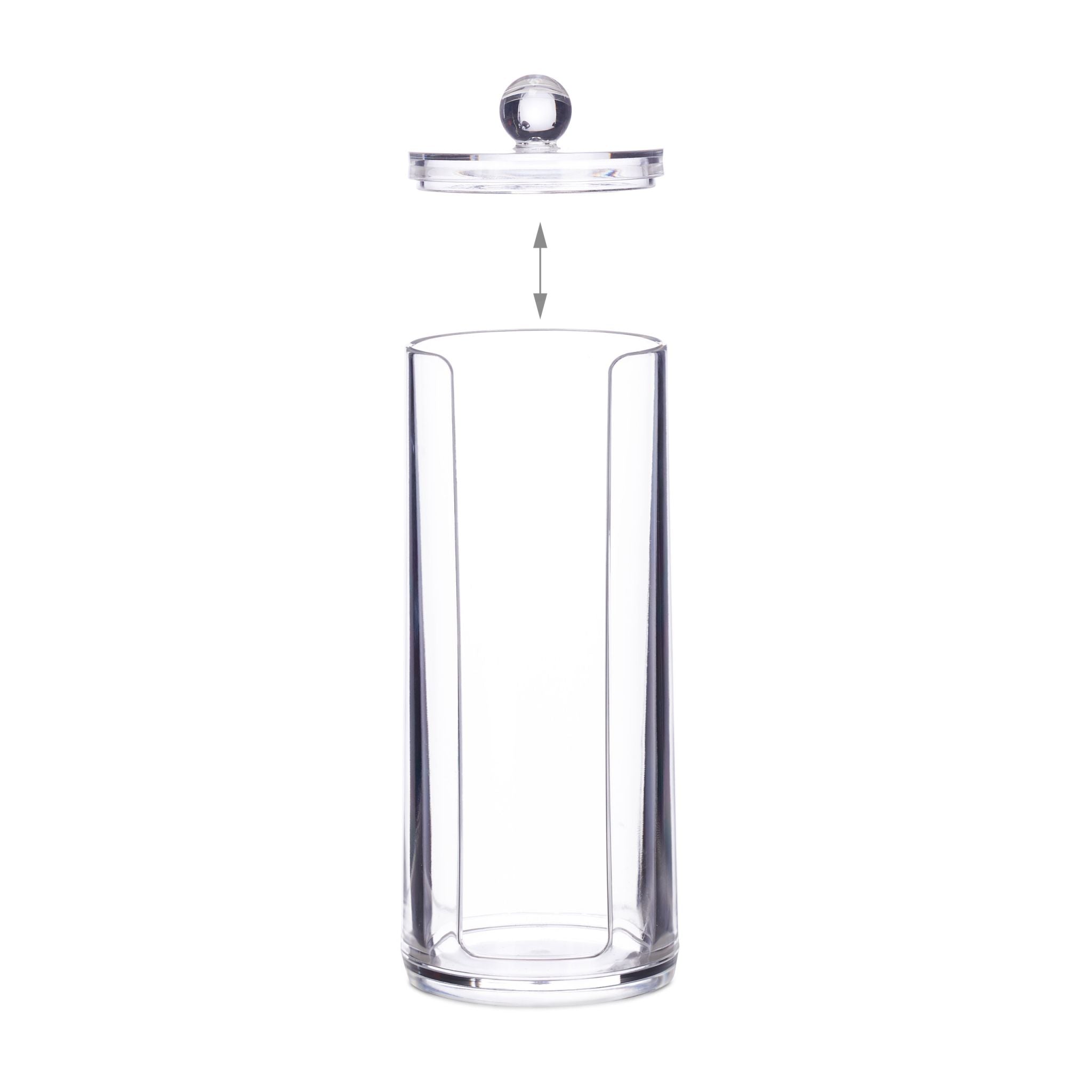 Wattepads Aufbewahrung 2er-Set Transparent von Relaxdays