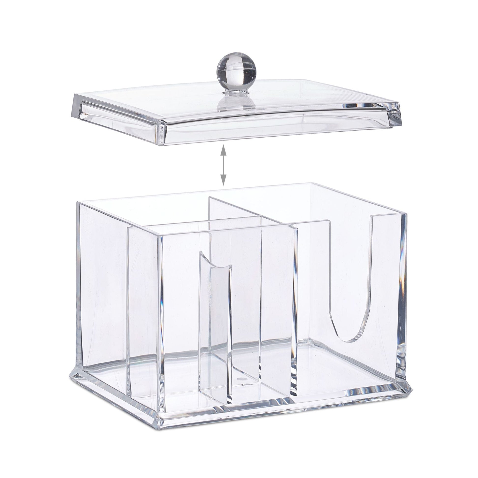 Wattestäbchen Aufbewahrung Transparent von Relaxdays