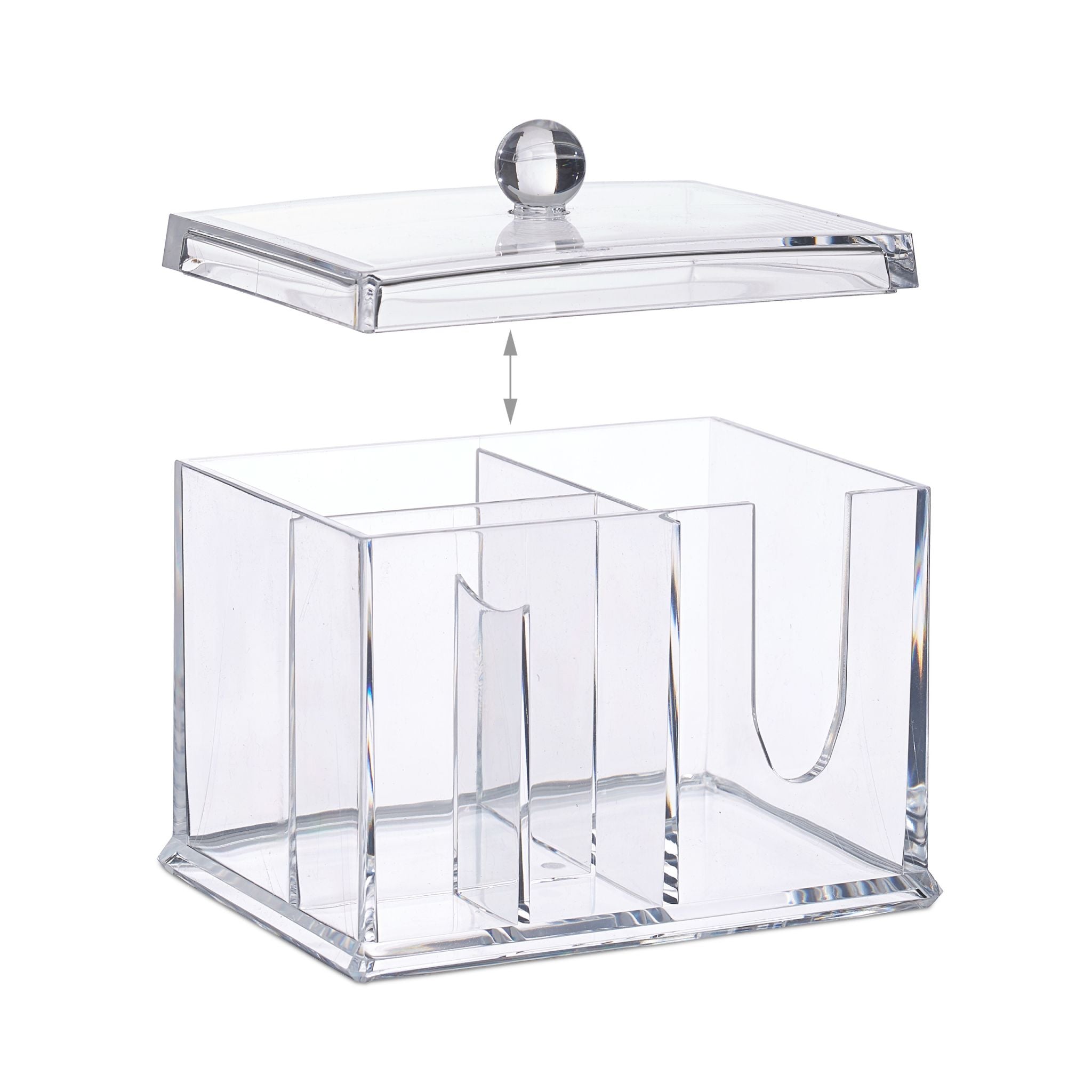 Wattestäbchen Aufbewahrung Transparent von Relaxdays