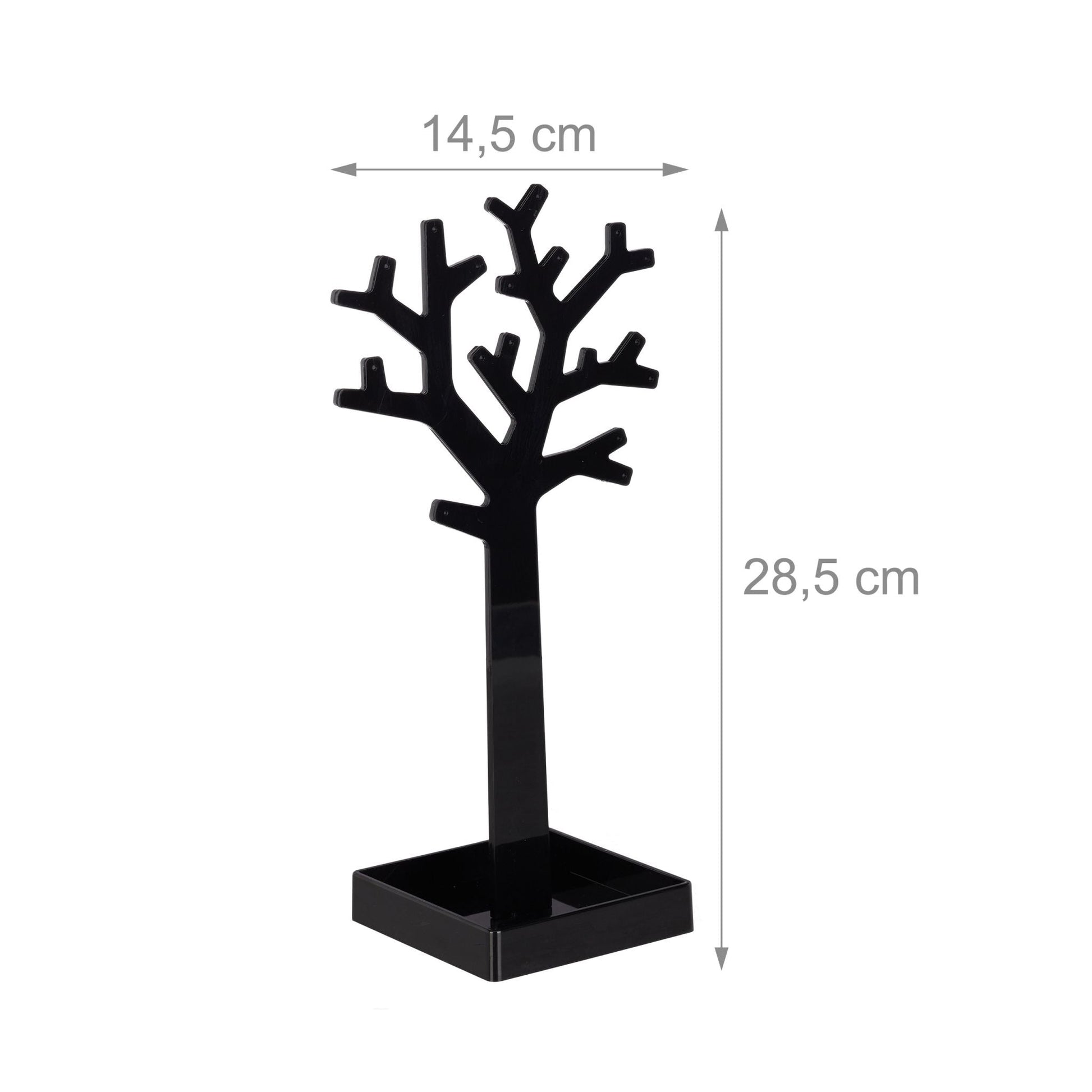 Schmuckständer Baum 2er-Set Weiss-Schwarz von Relaxdays
