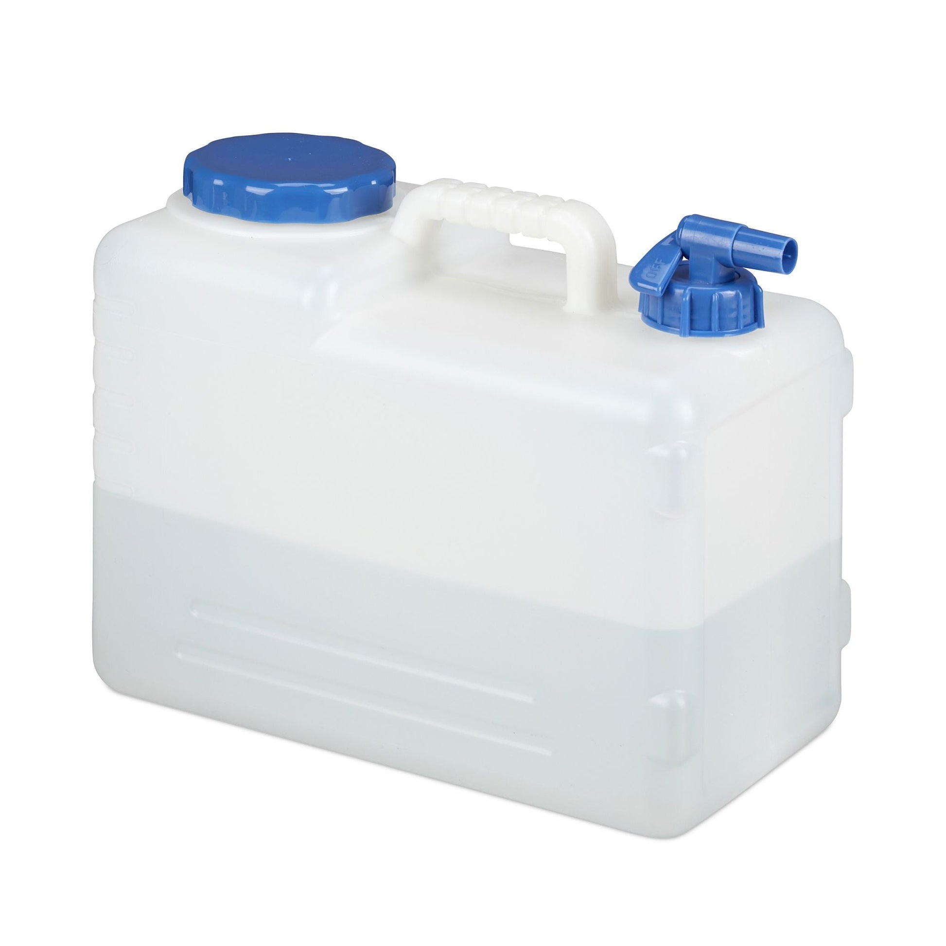 Wasserkanister mit Hahn Weiss-Blau von Relaxdays
