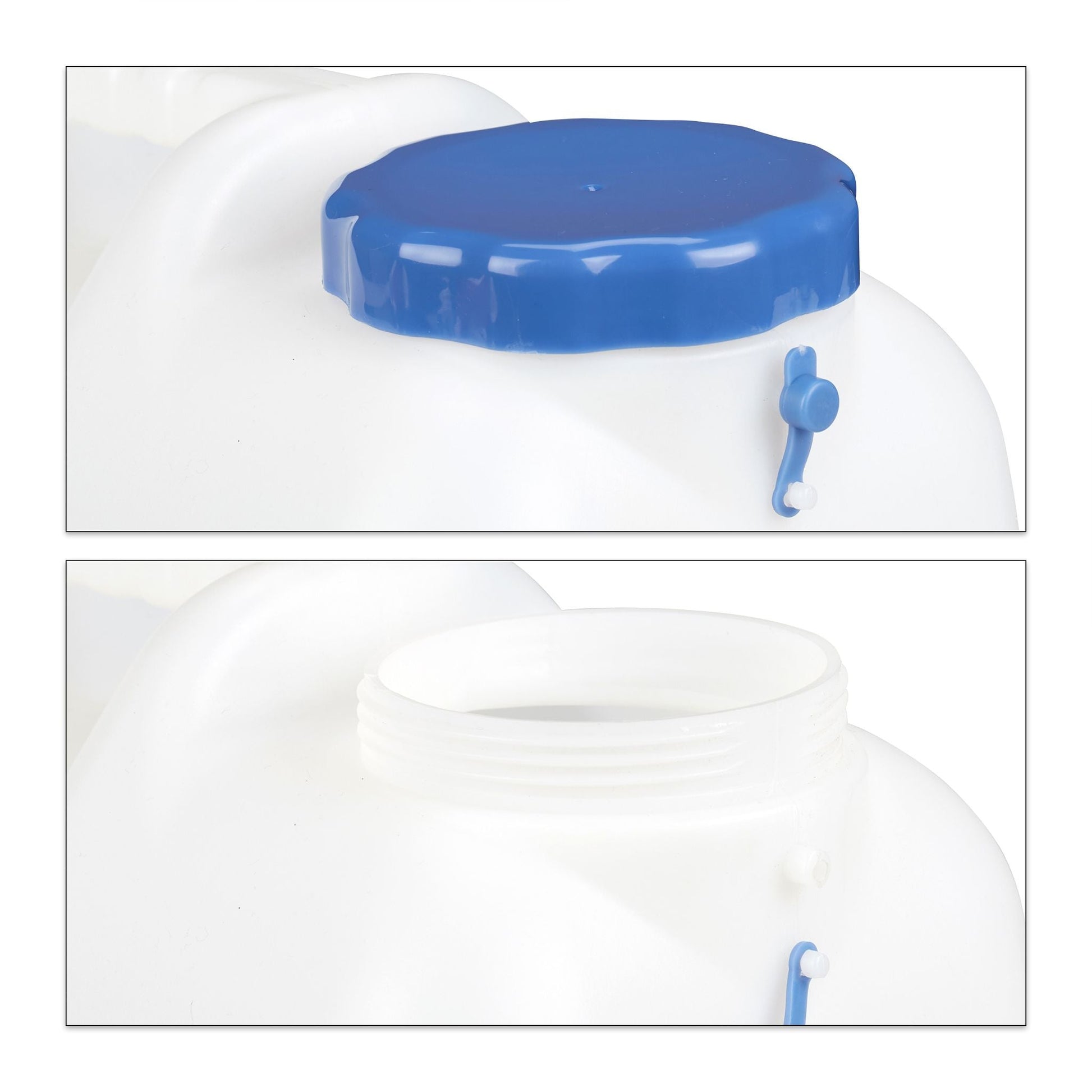 Wasserkanister mit Hahn Weiss-Blau von Relaxdays