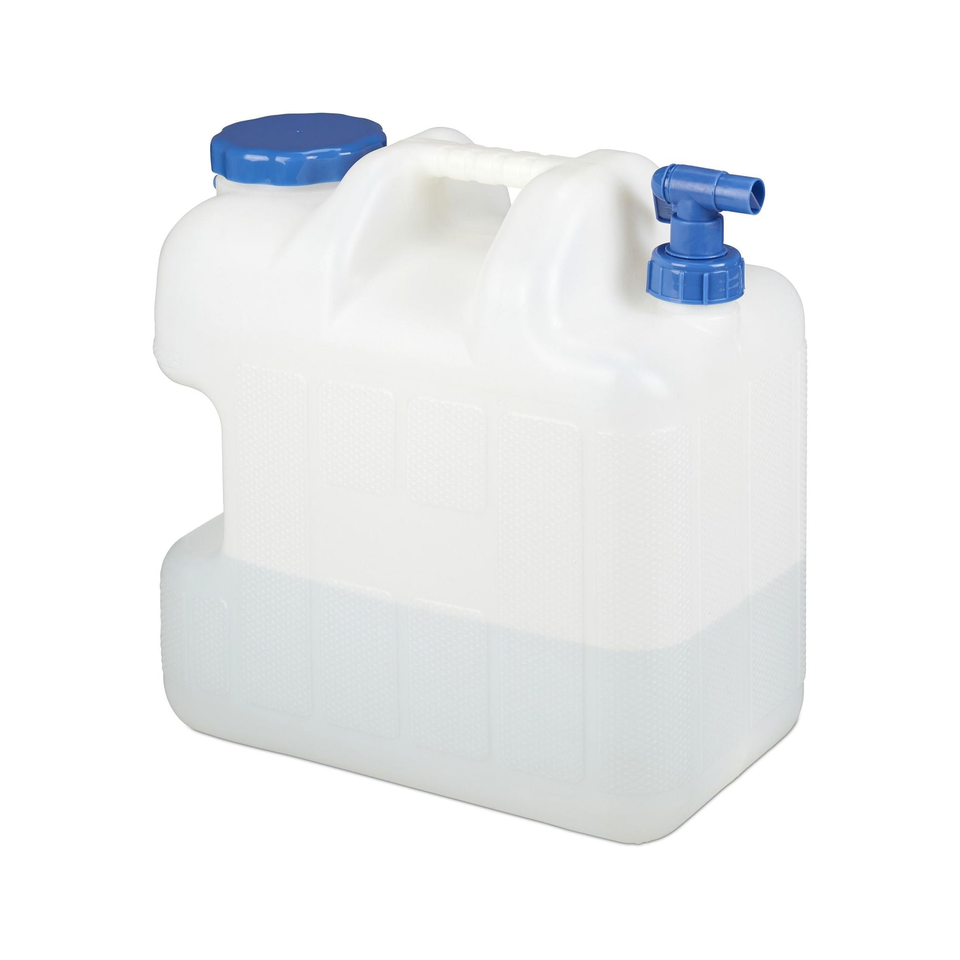 Wasserkanister mit Hahn Weiss-Blau von Relaxdays