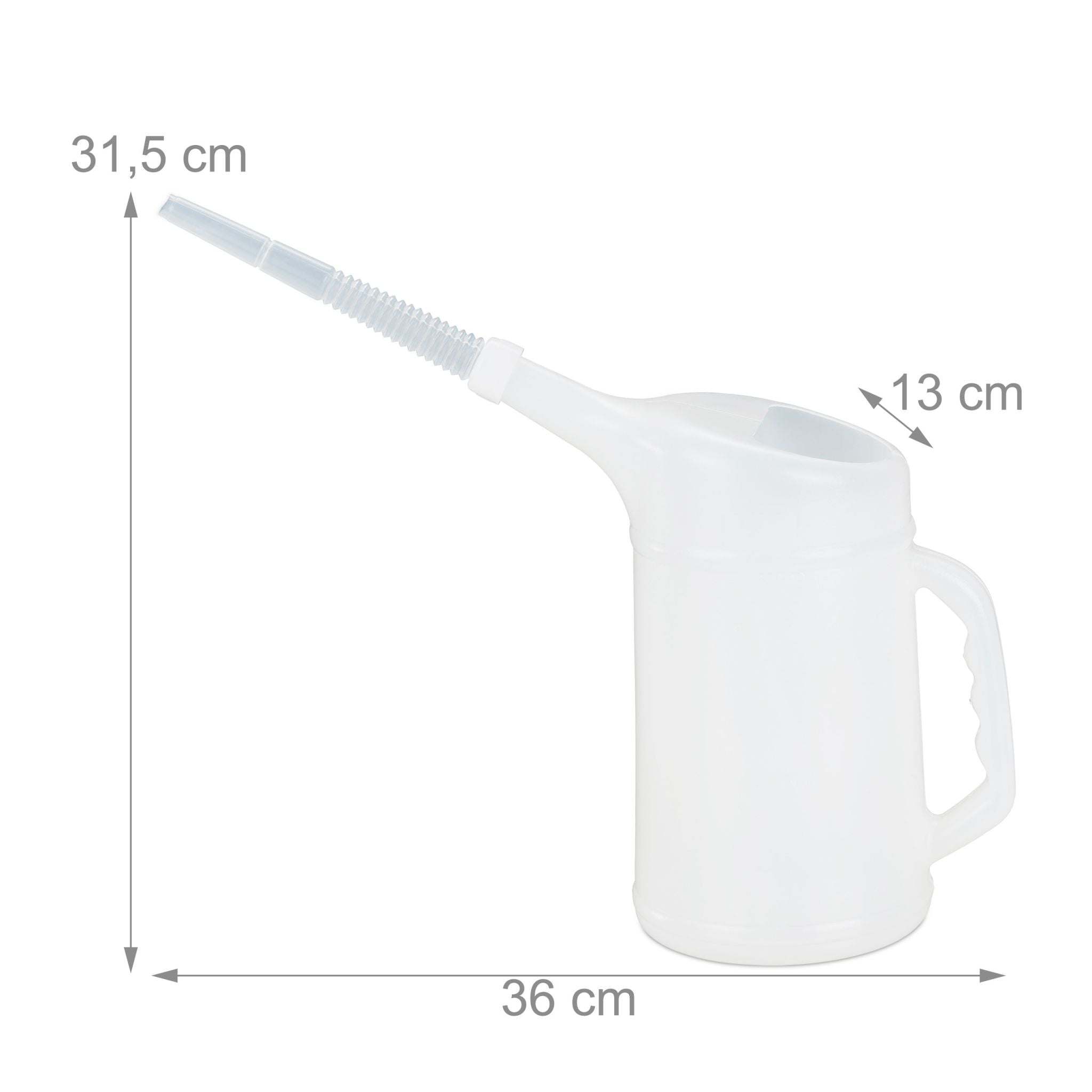 Ölkanne mit Einfüllstutzen Weiss