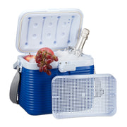 Kühlbox 8L Weiss-Blau von Relaxdays