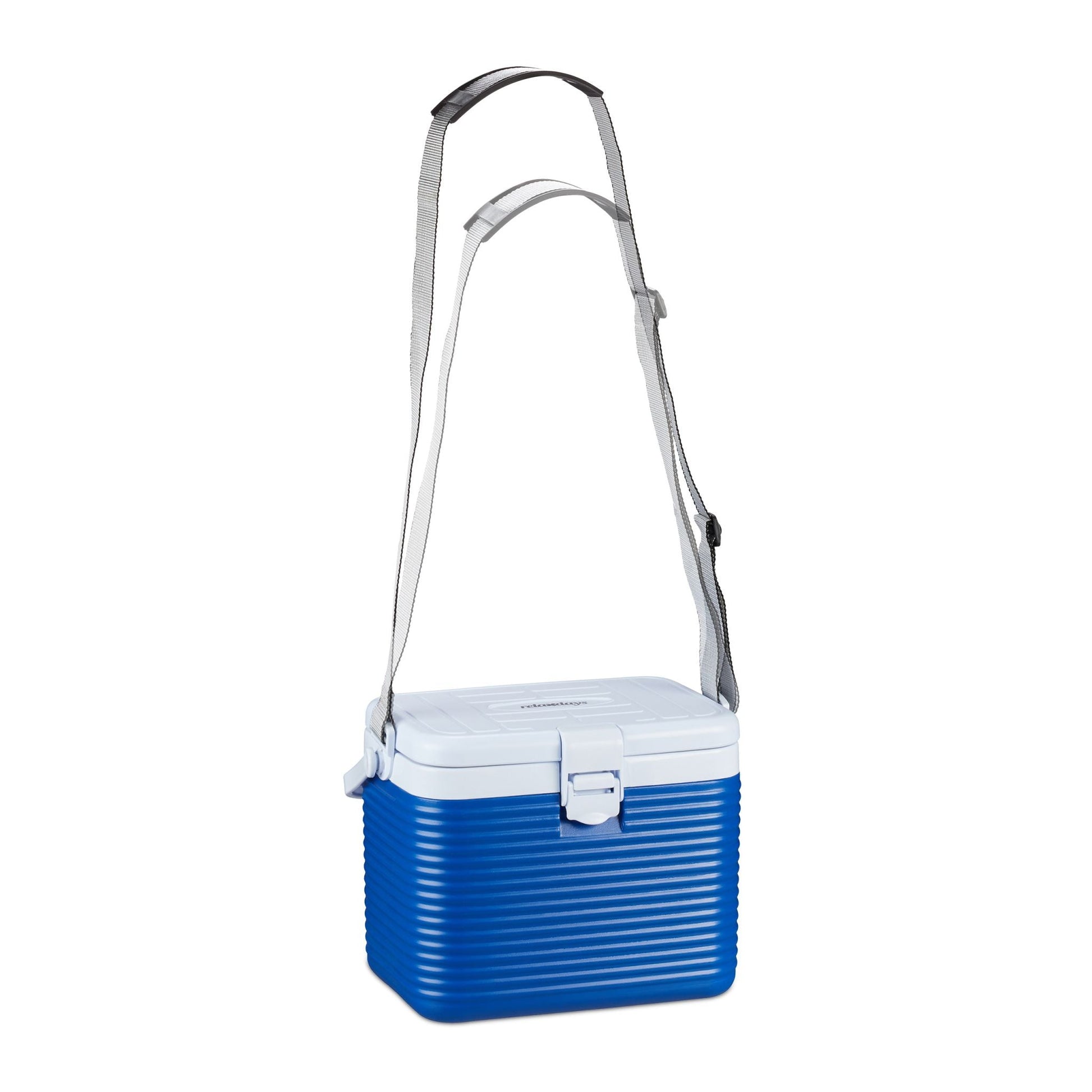 Kühlbox 8L Weiss-Blau von Relaxdays