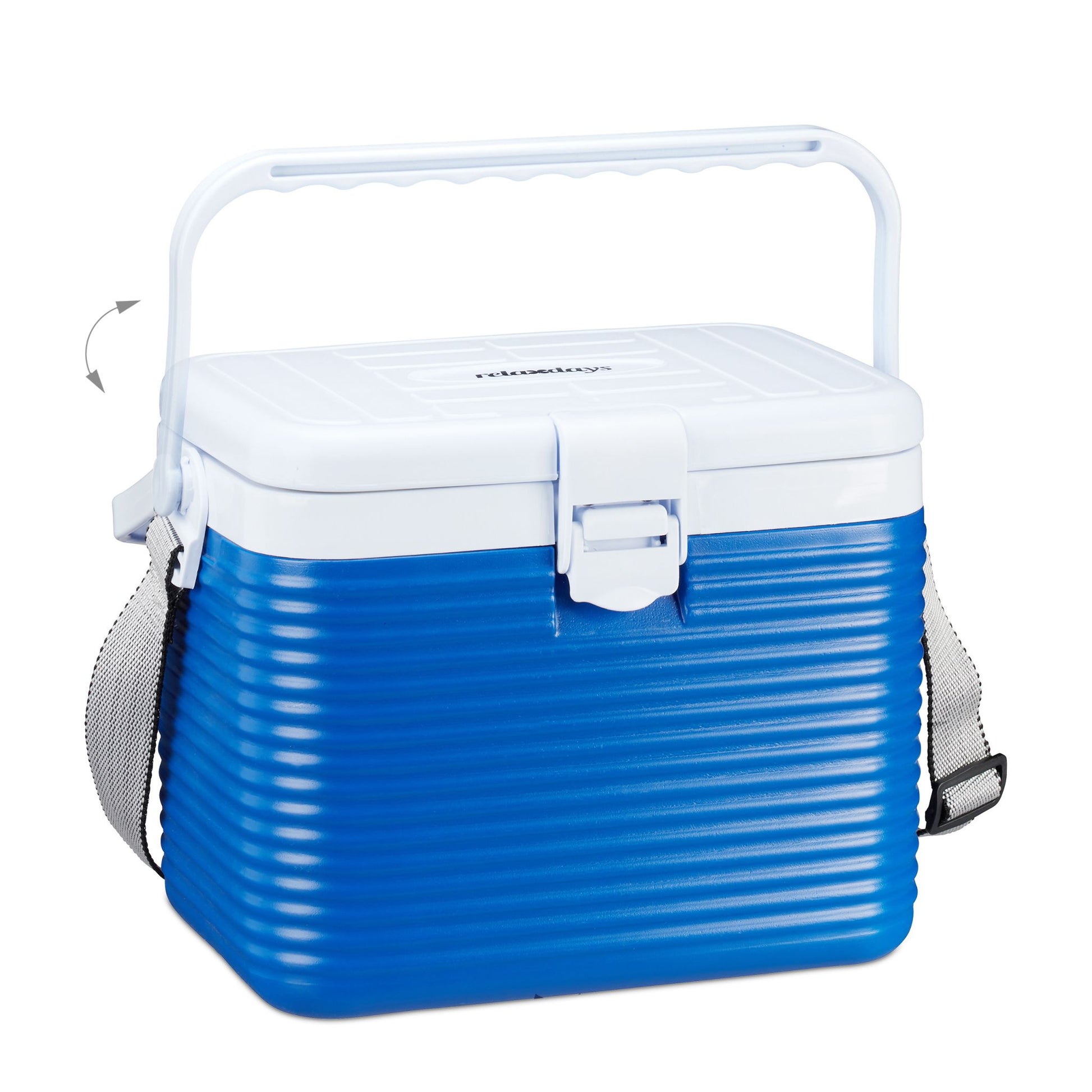 Kühlbox 8L Weiss-Blau von Relaxdays