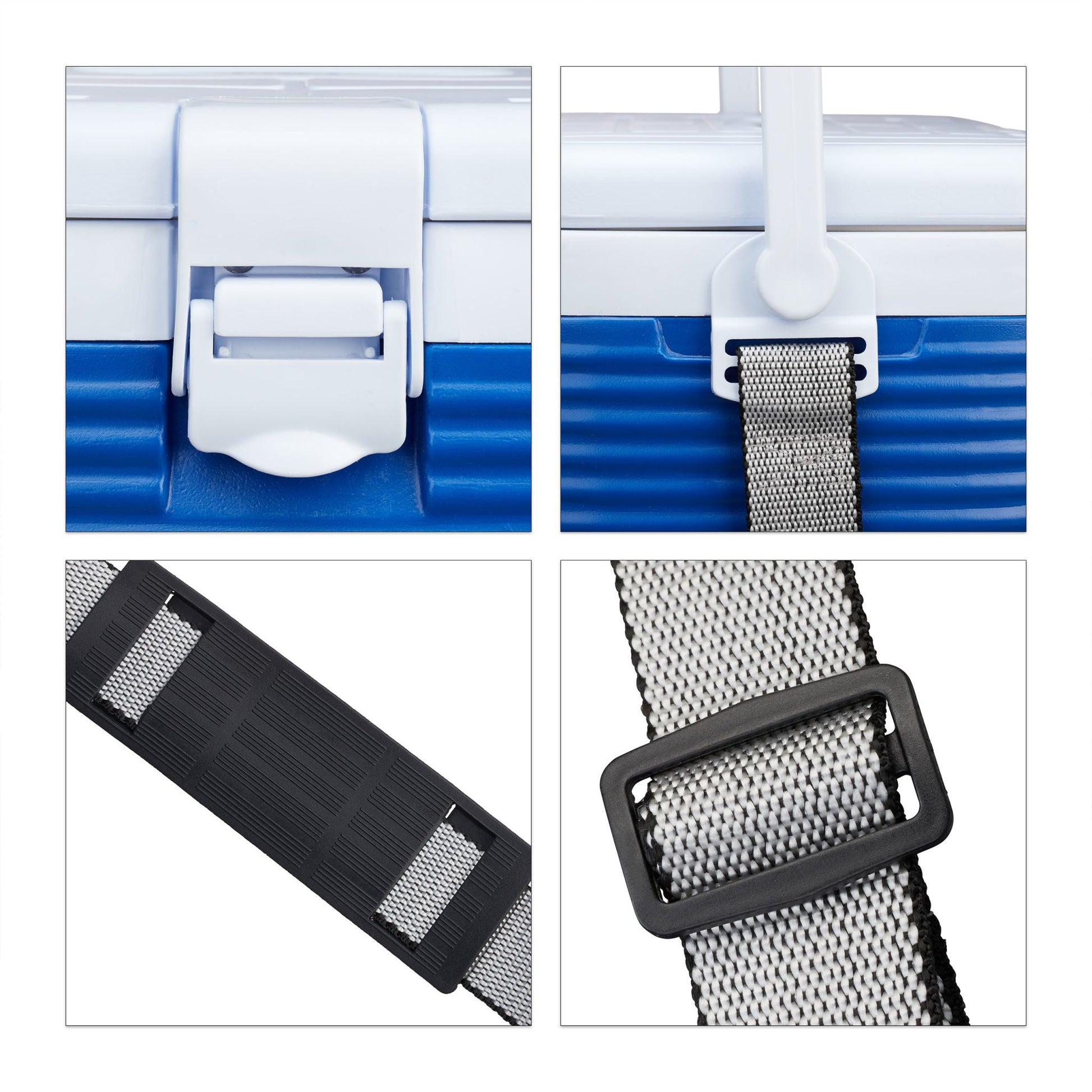 Kühlbox 8L Weiss-Blau von Relaxdays