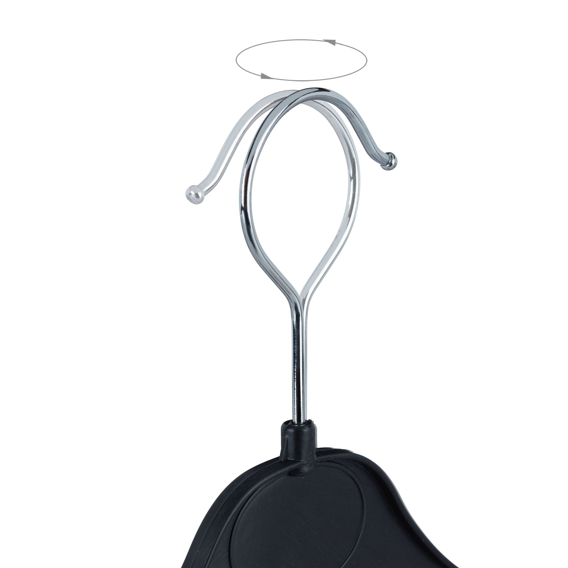 Kunststoff Kleiderbügel Set Schwarz-Silber von Relaxdays