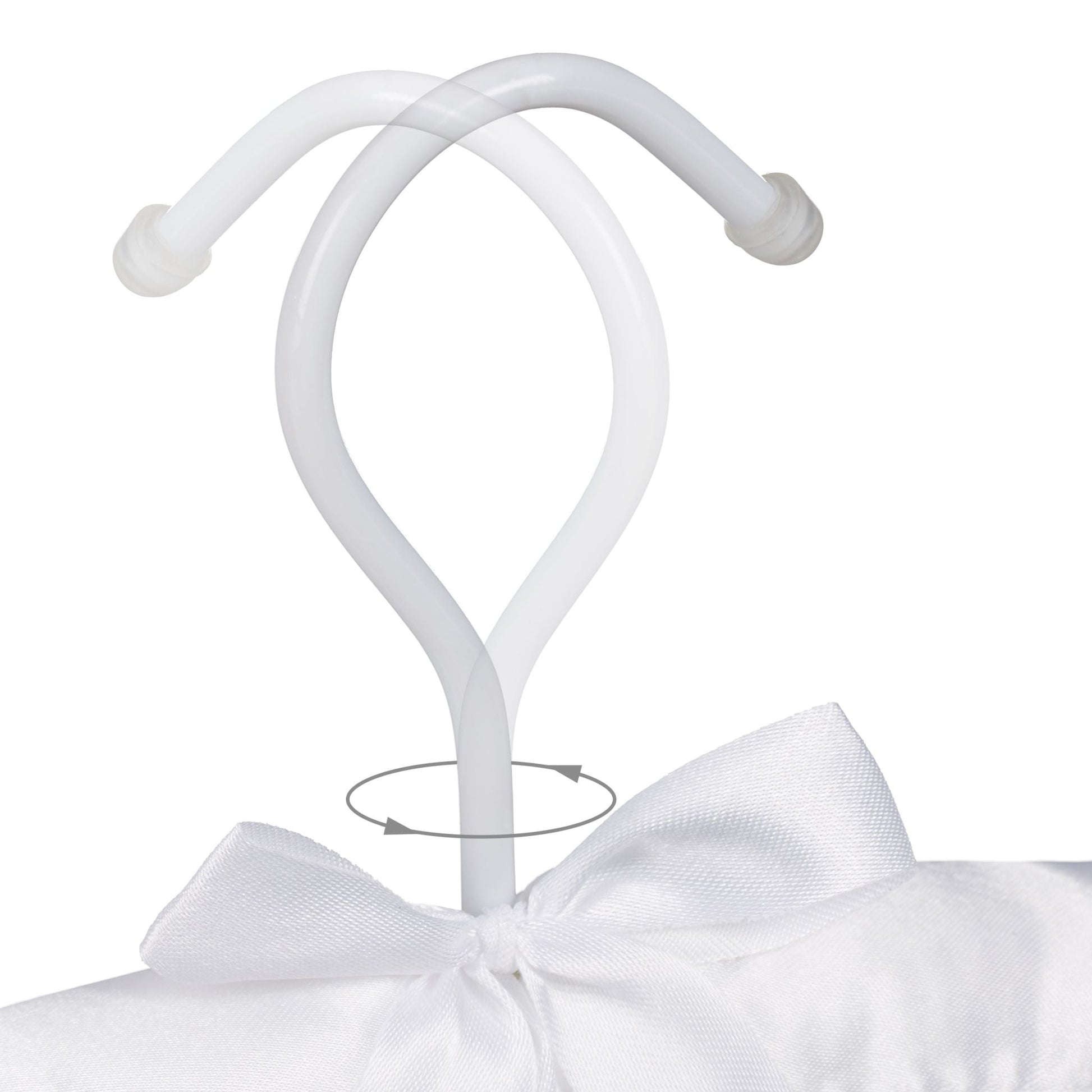 Kleiderbügel Satin 5er-Set Weiss von Relaxdays