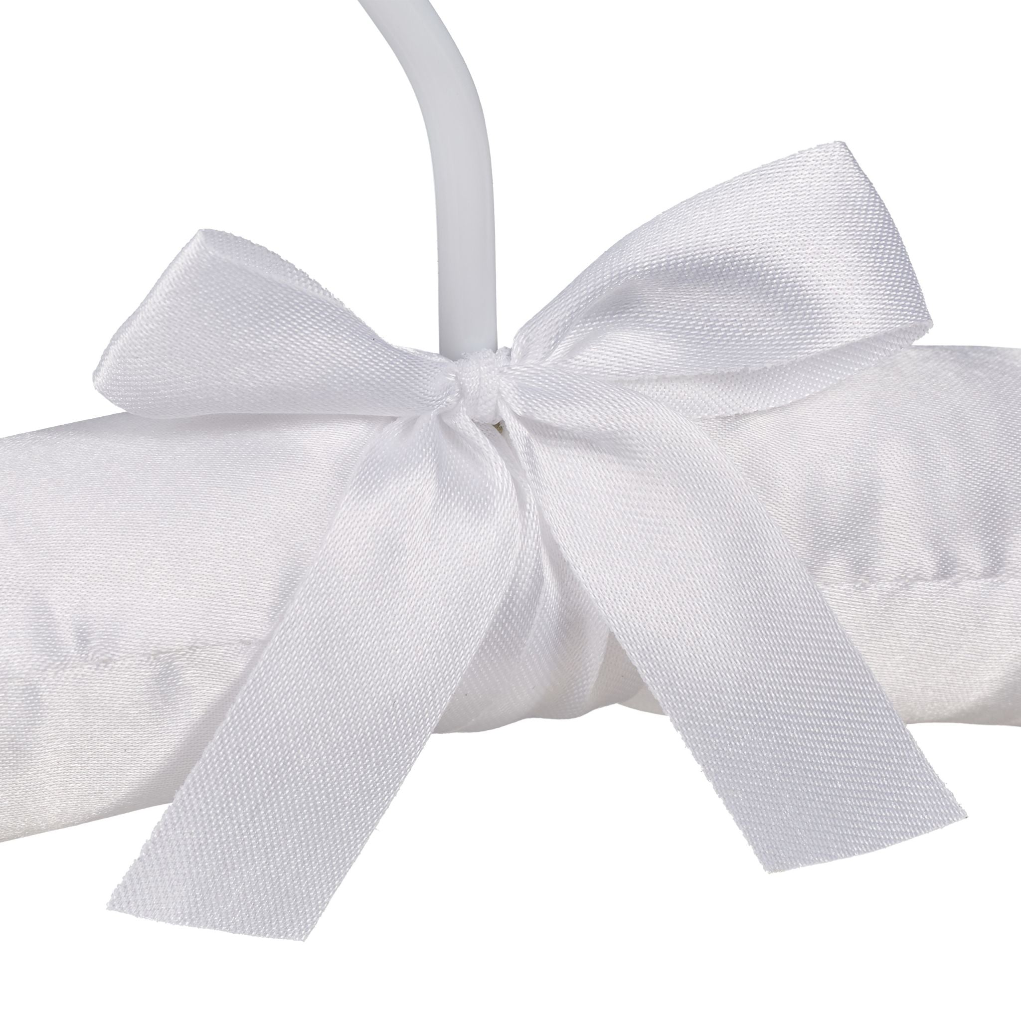 Kleiderbügel Satin 5er-Set Weiss von Relaxdays