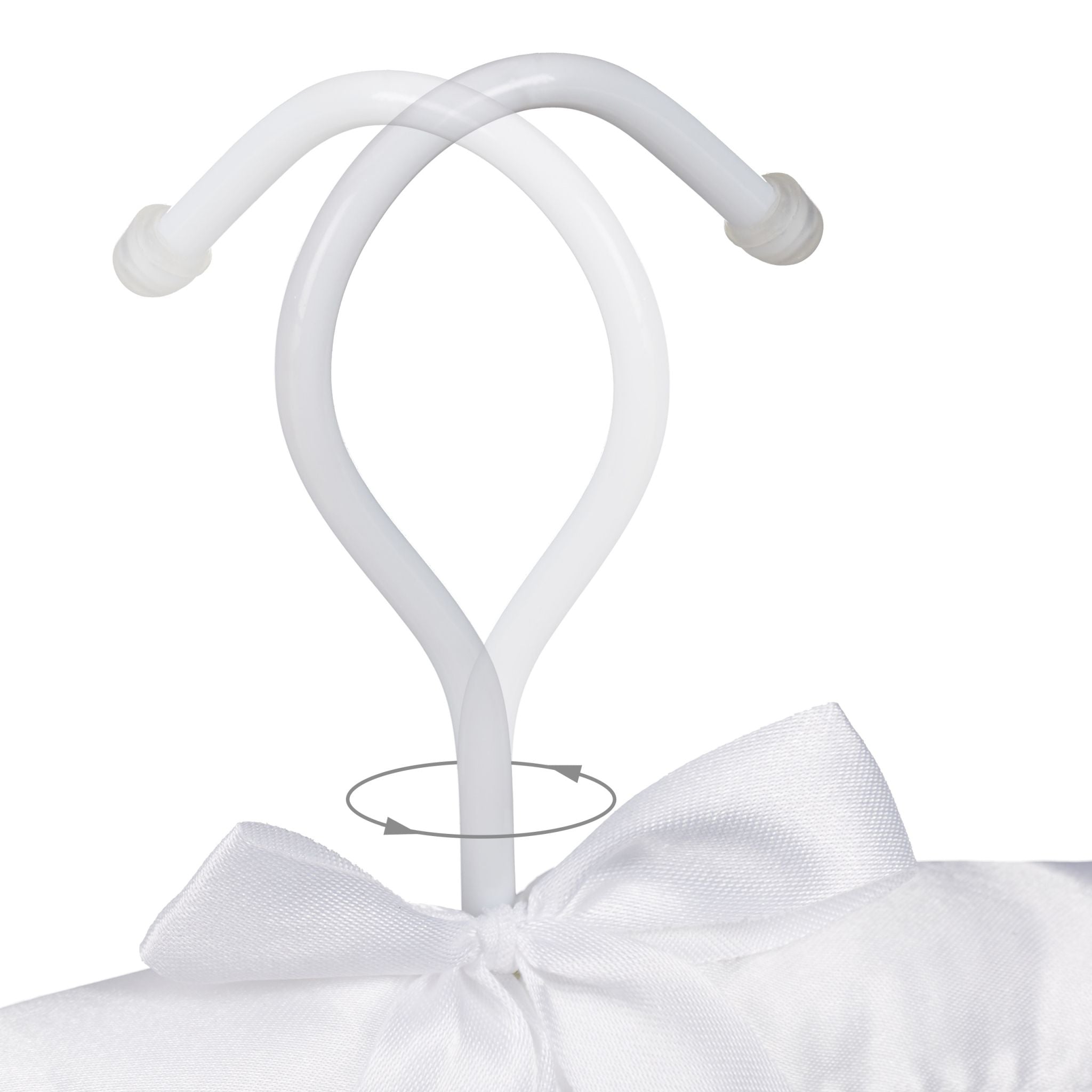 Kleiderbügel Satin 10er-Set Weiss von Relaxdays