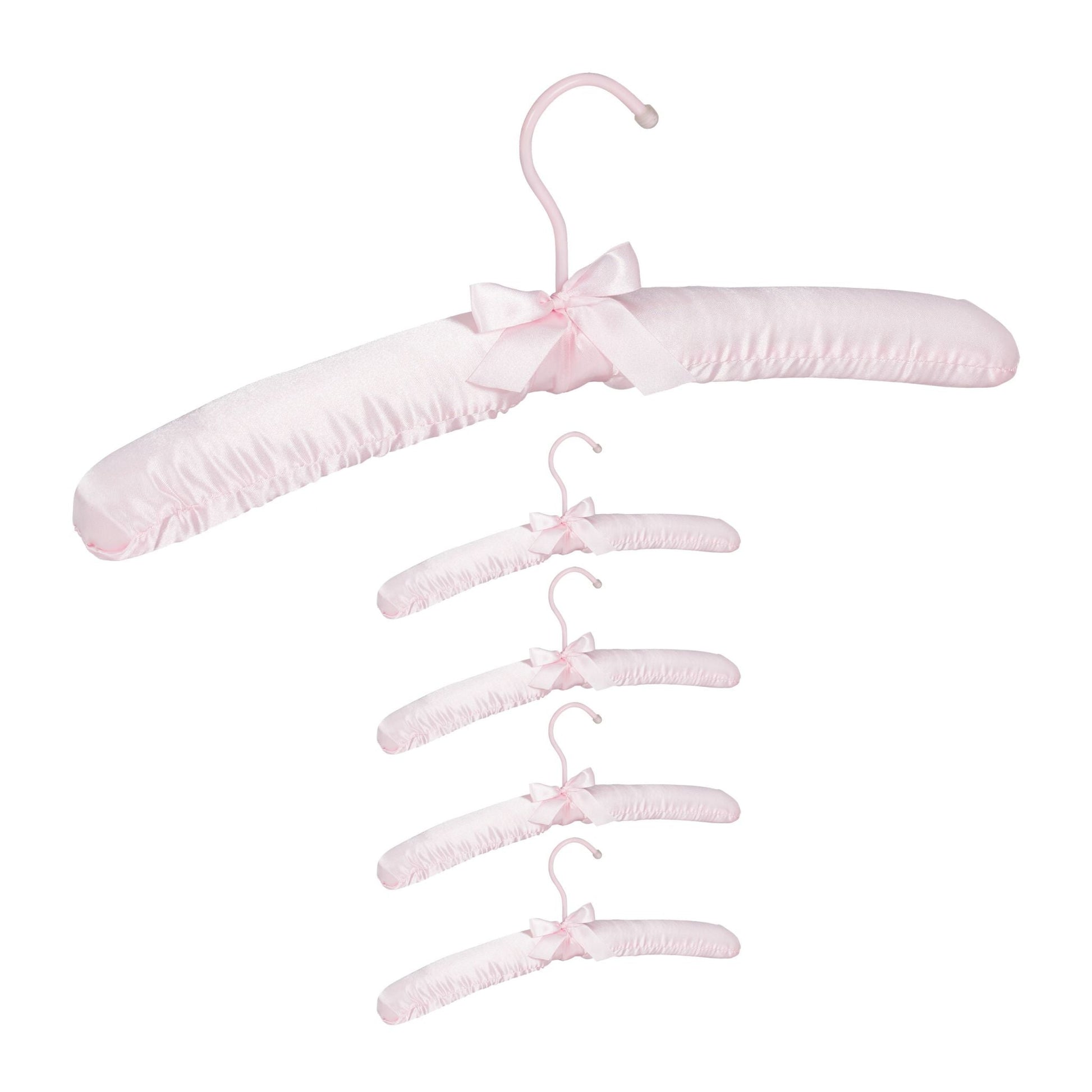 Kleiderbügel Satin 5er-Set Rosa von Relaxdays