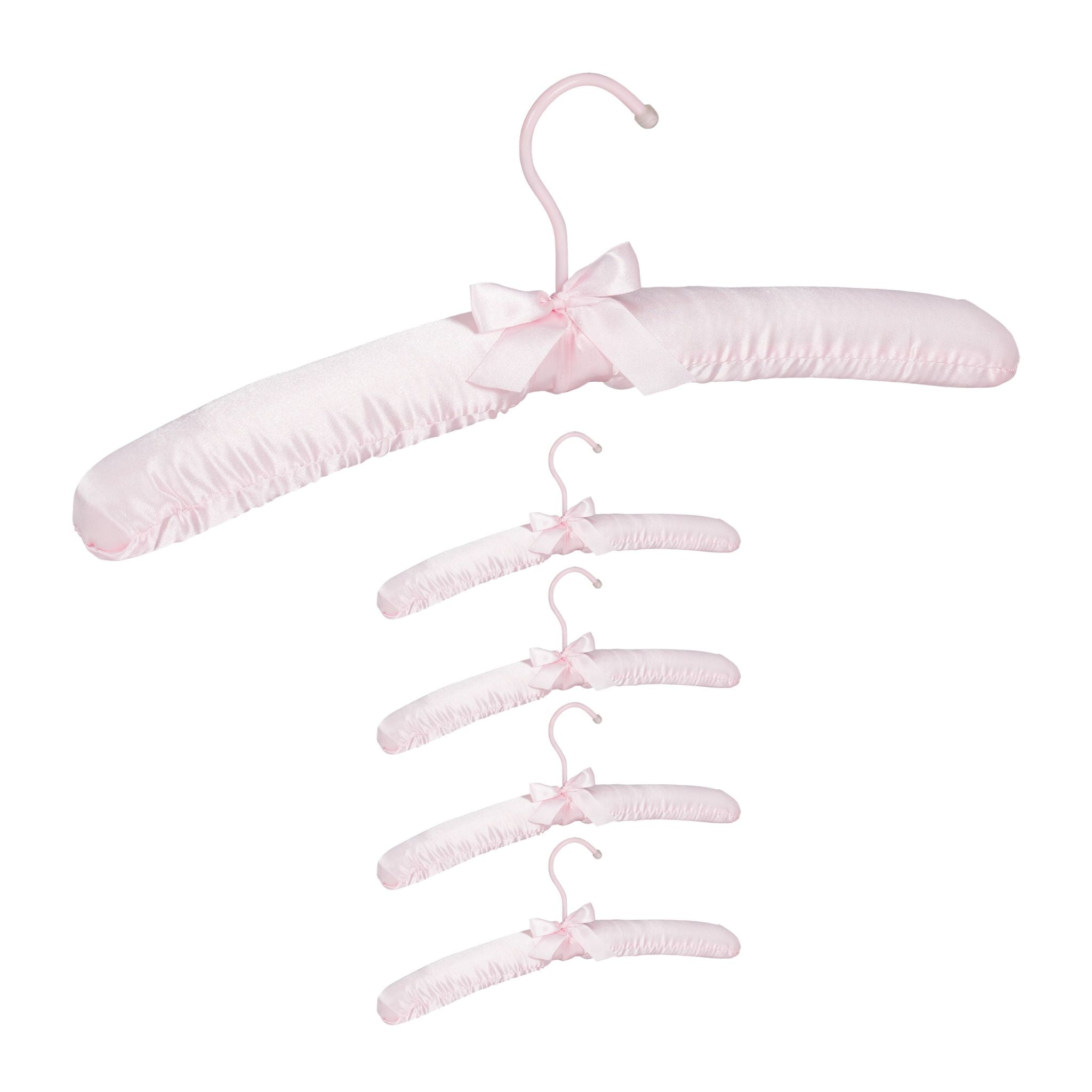 Kleiderbügel Satin 5er-Set Rosa von Relaxdays