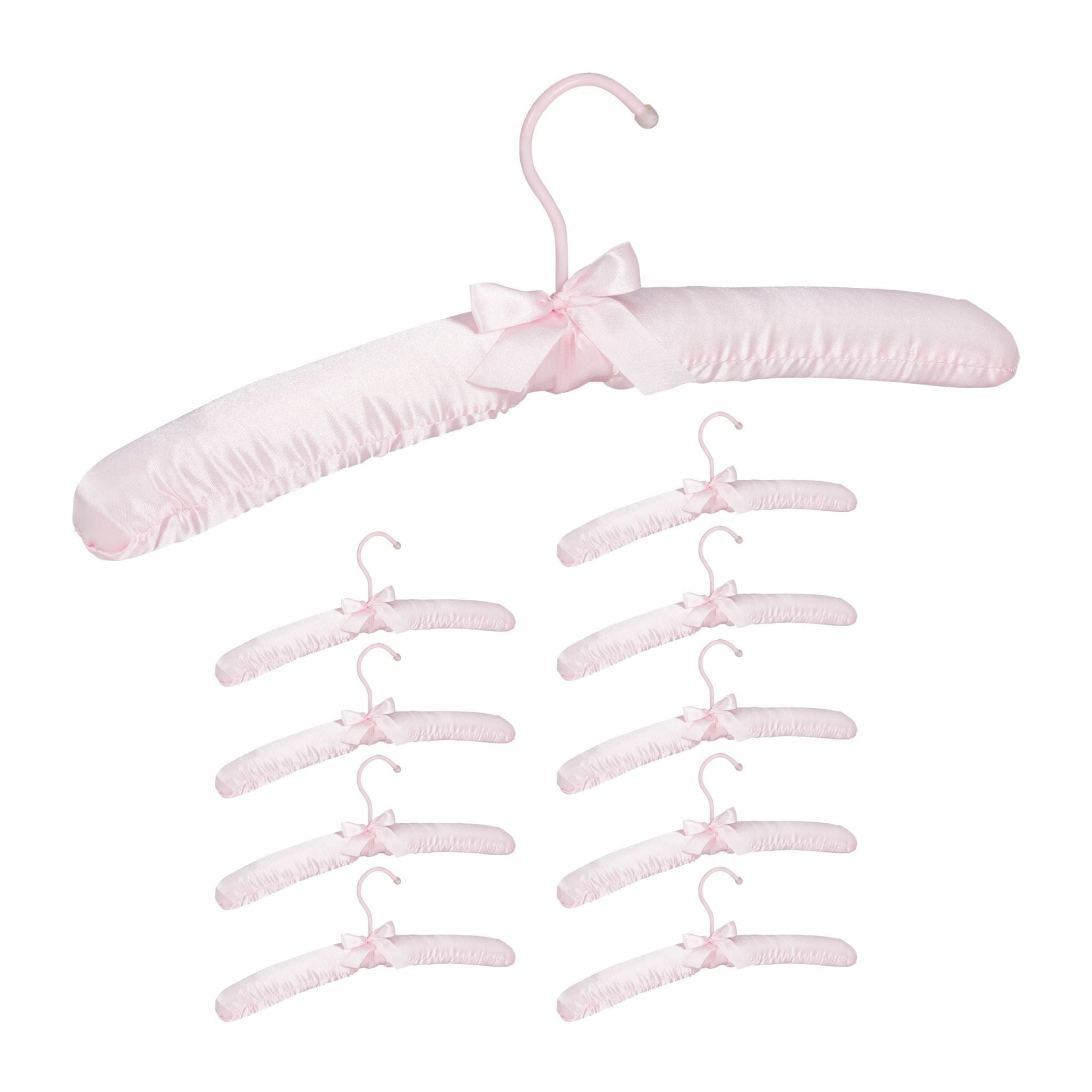 Kleiderbügel Satin 10er-Set Rosa von Relaxdays