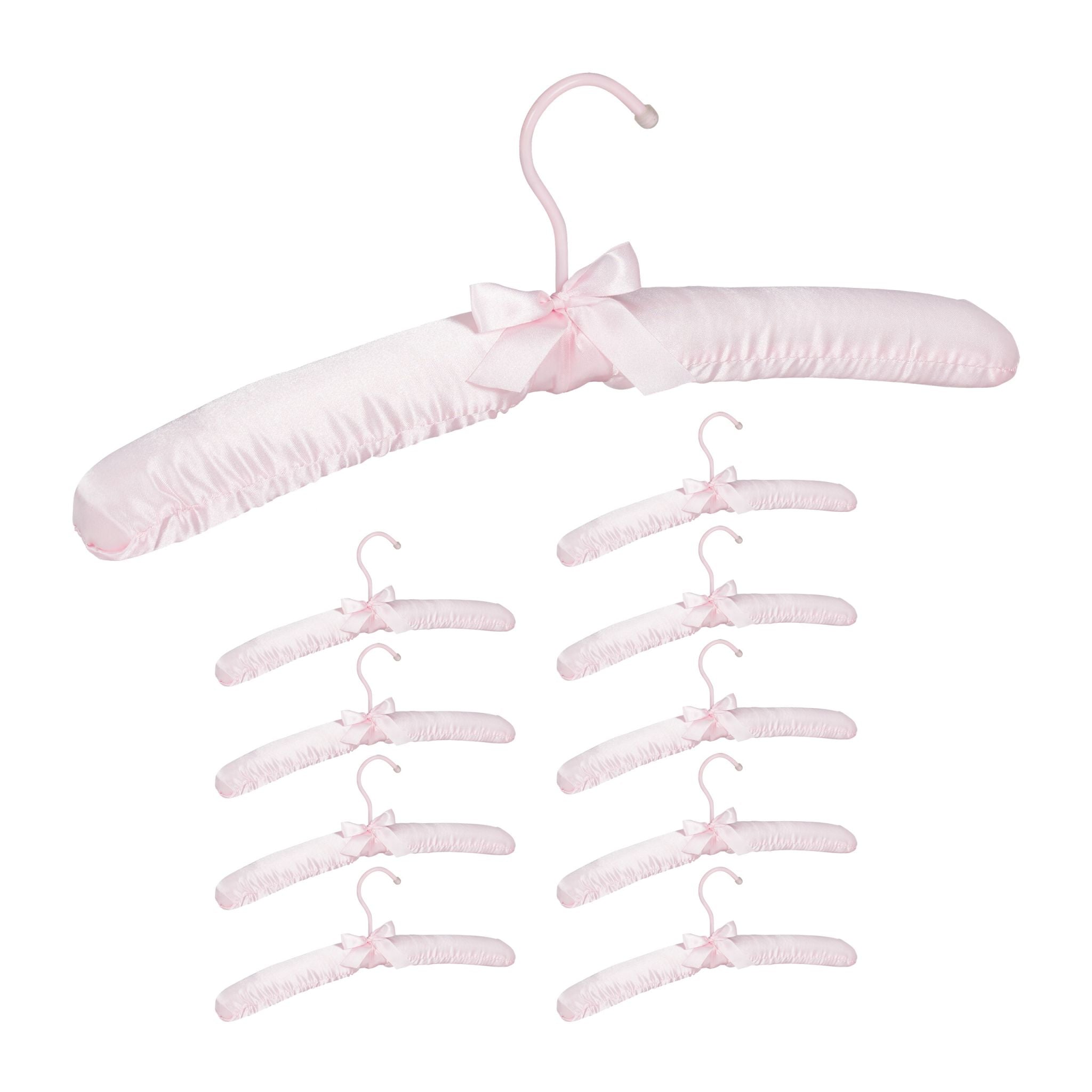 Kleiderbügel Satin 10er-Set Rosa von Relaxdays
