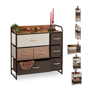 Schubladenschrank vers. Designs Beige-Braun-Hellbraun von Relaxdays
