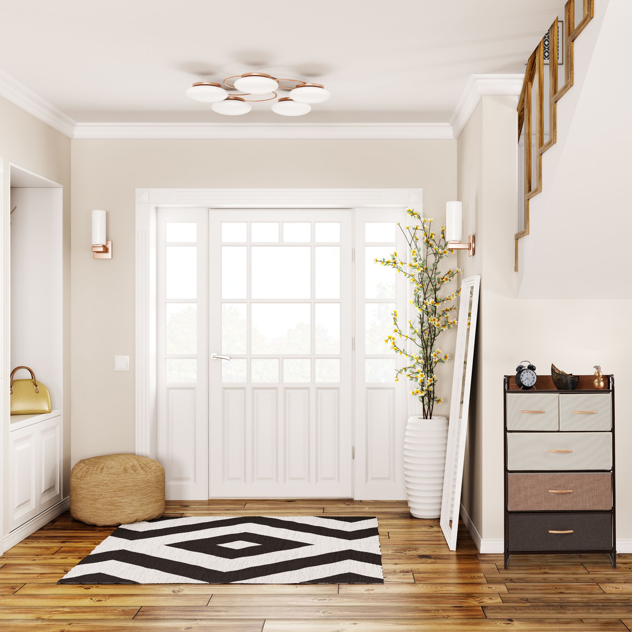 Schubladenschrank vers. Designs Beige-Braun-Hellbraun von Relaxdays