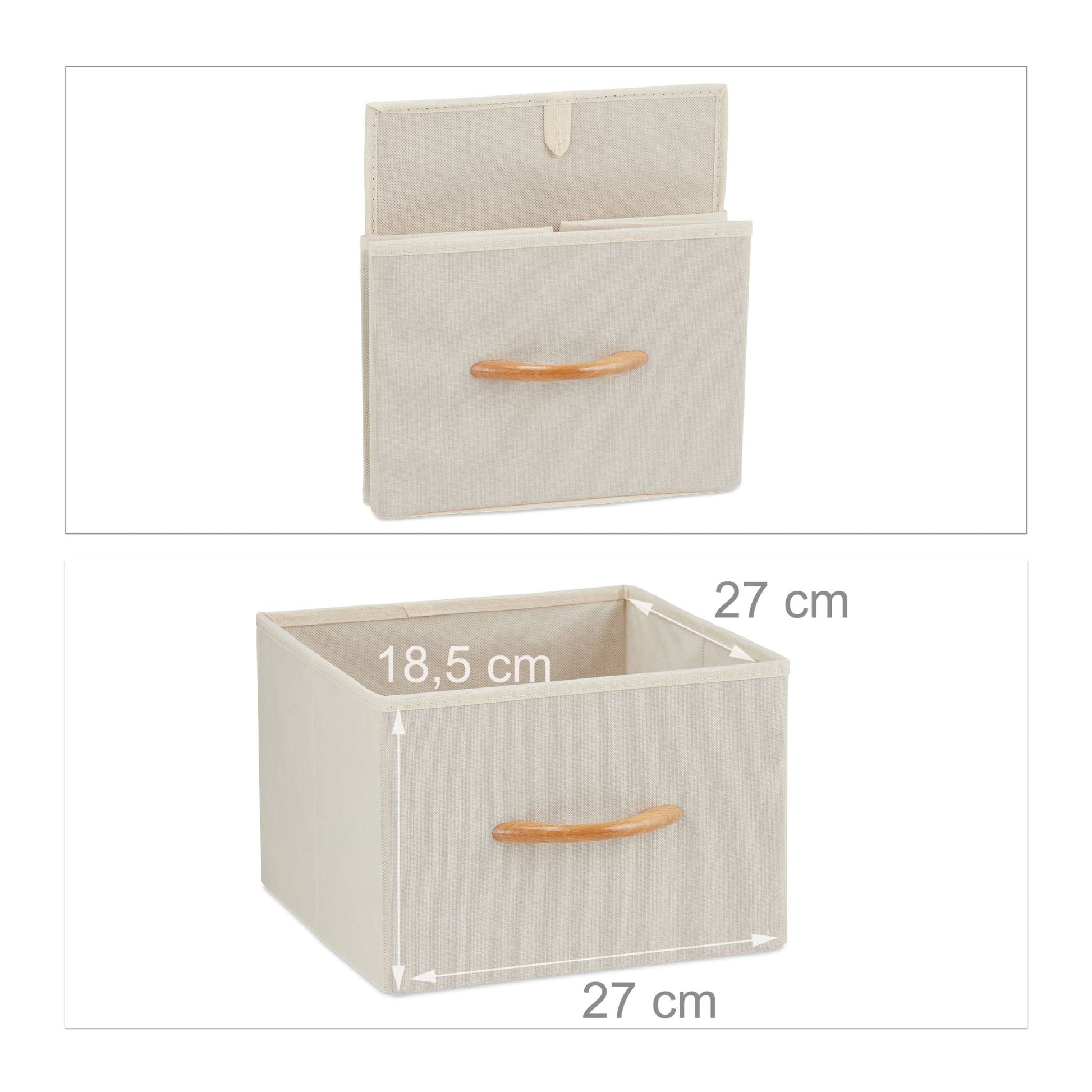 Schubladenschrank vers. Designs Beige-Braun-Hellbraun von Relaxdays