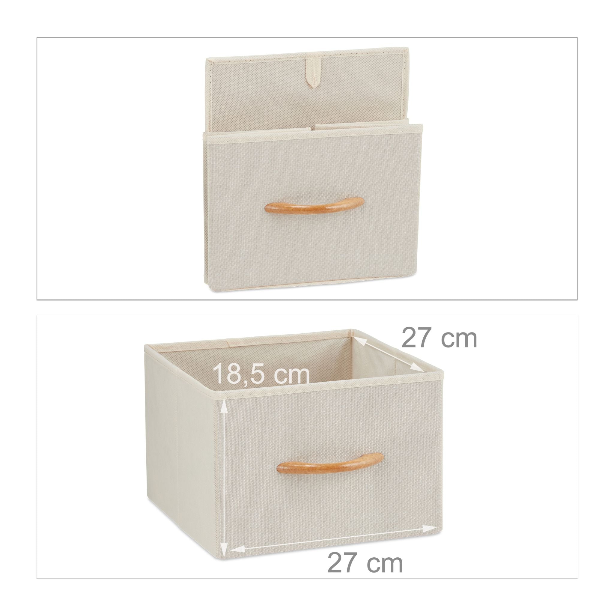 Schubladenschrank vers. Designs Beige-Braun-Hellbraun von Relaxdays