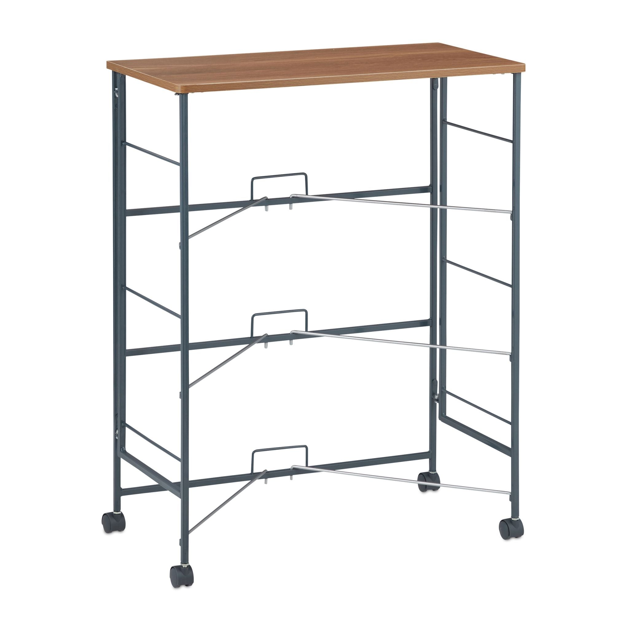 Schubladenschrank mit Rollen Anthrazit-Hellbraun von Relaxdays