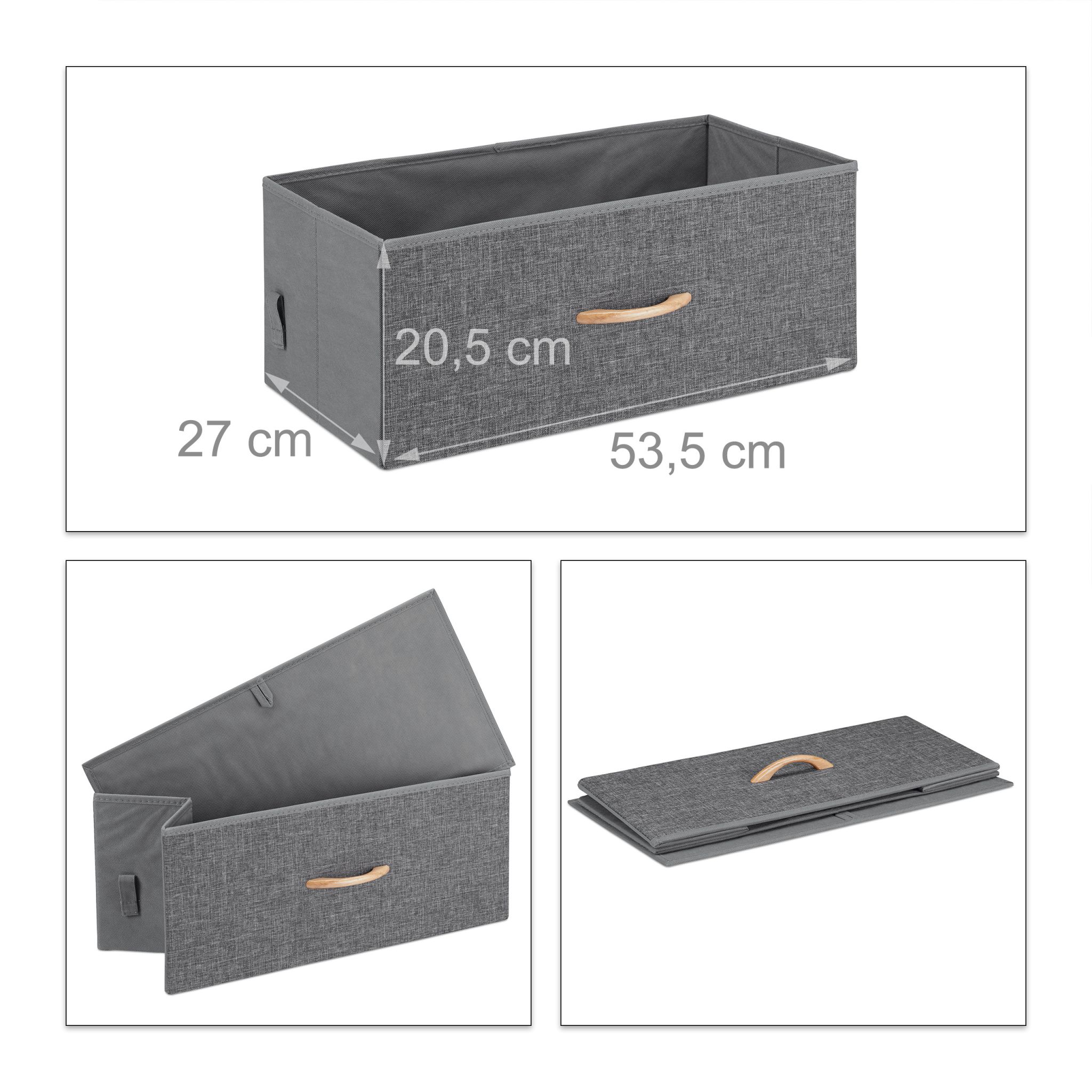 Schubladenschrank mit Rollen Anthrazit-Hellbraun von Relaxdays