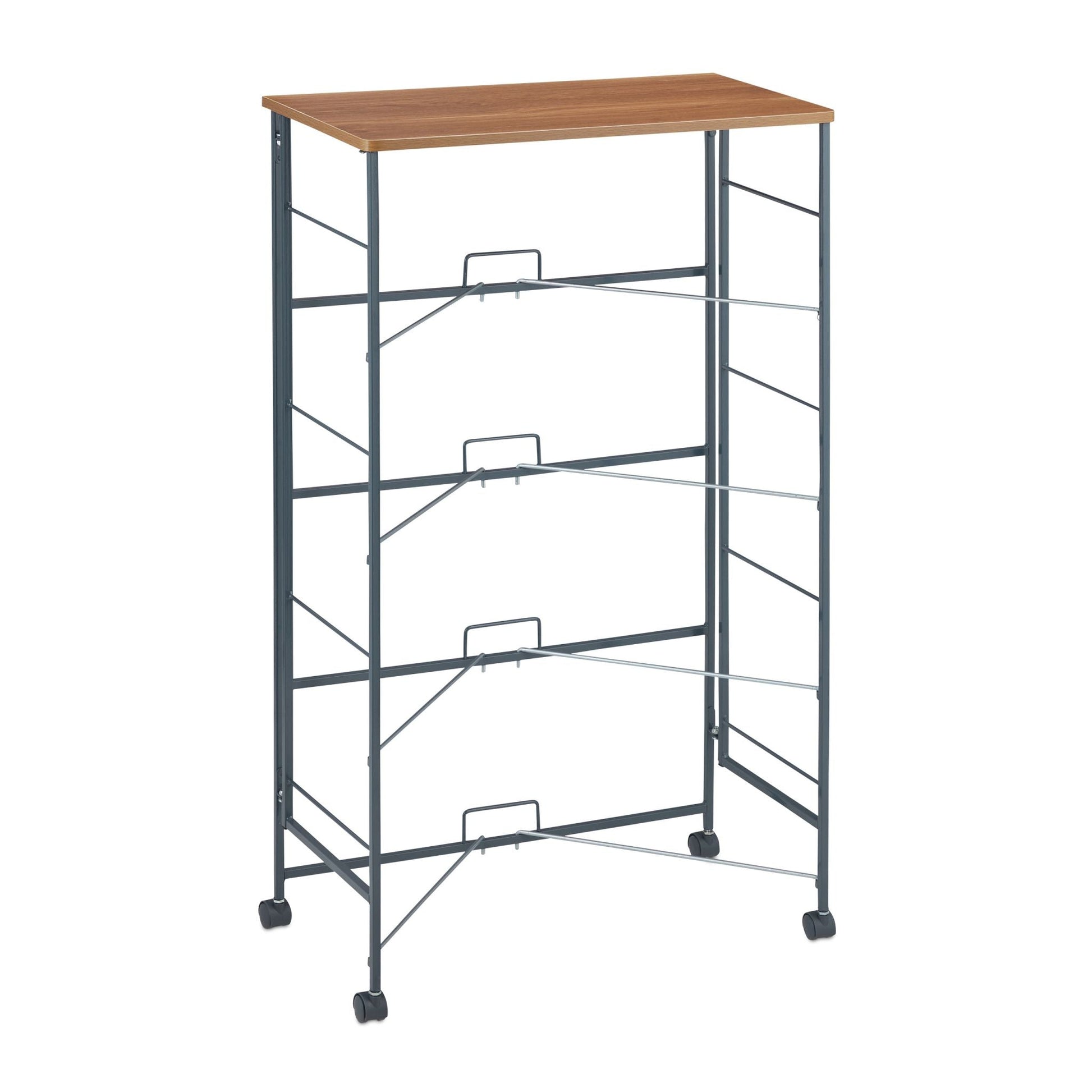 Schubladenschrank mit Rollen Anthrazit-Hellbraun von Relaxdays