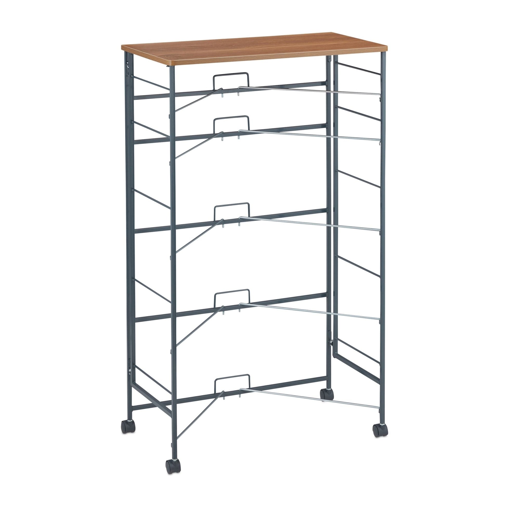 Schubladenschrank mit Rollen Anthrazit-Hellbraun von Relaxdays