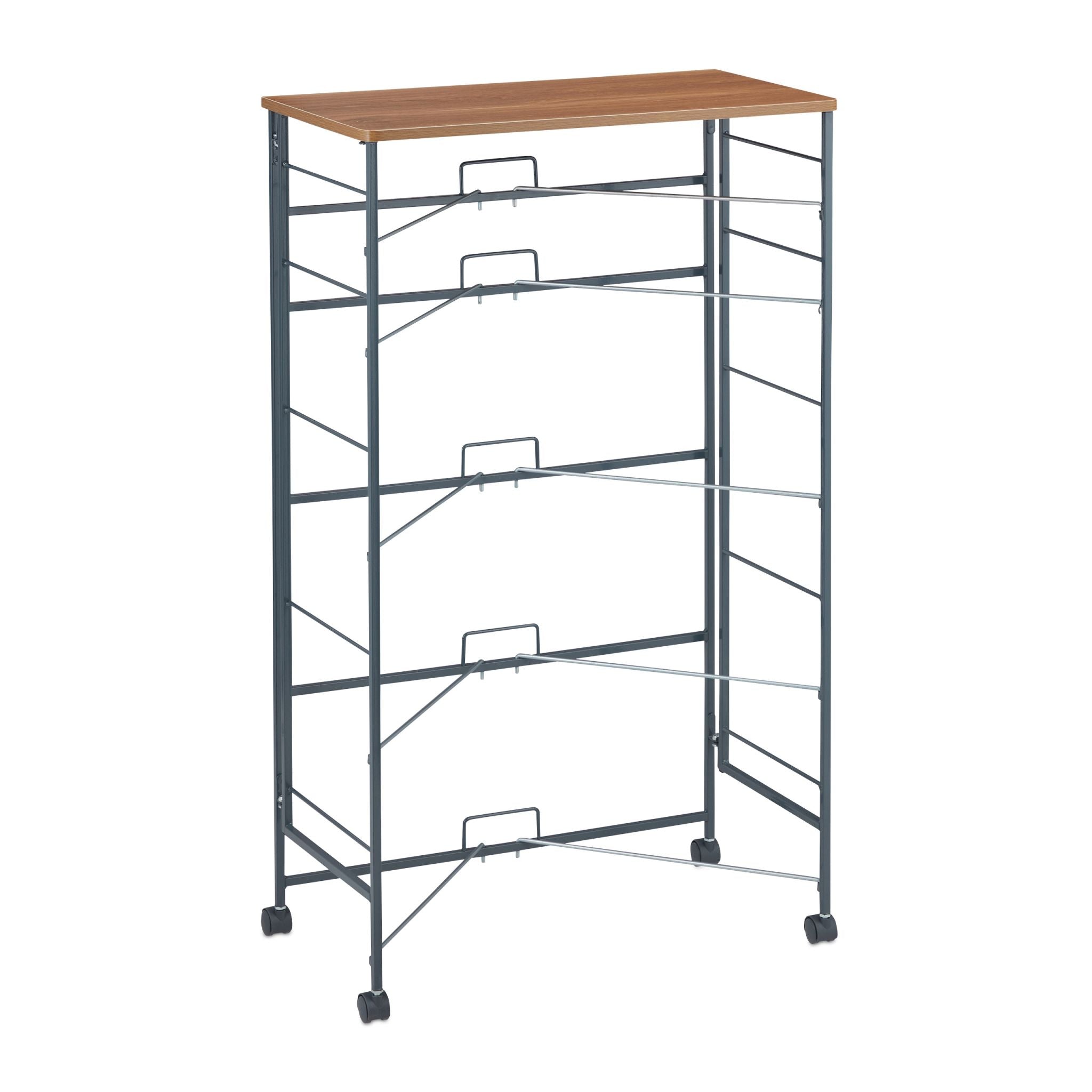 Schubladenschrank mit Rollen Anthrazit-Hellbraun von Relaxdays