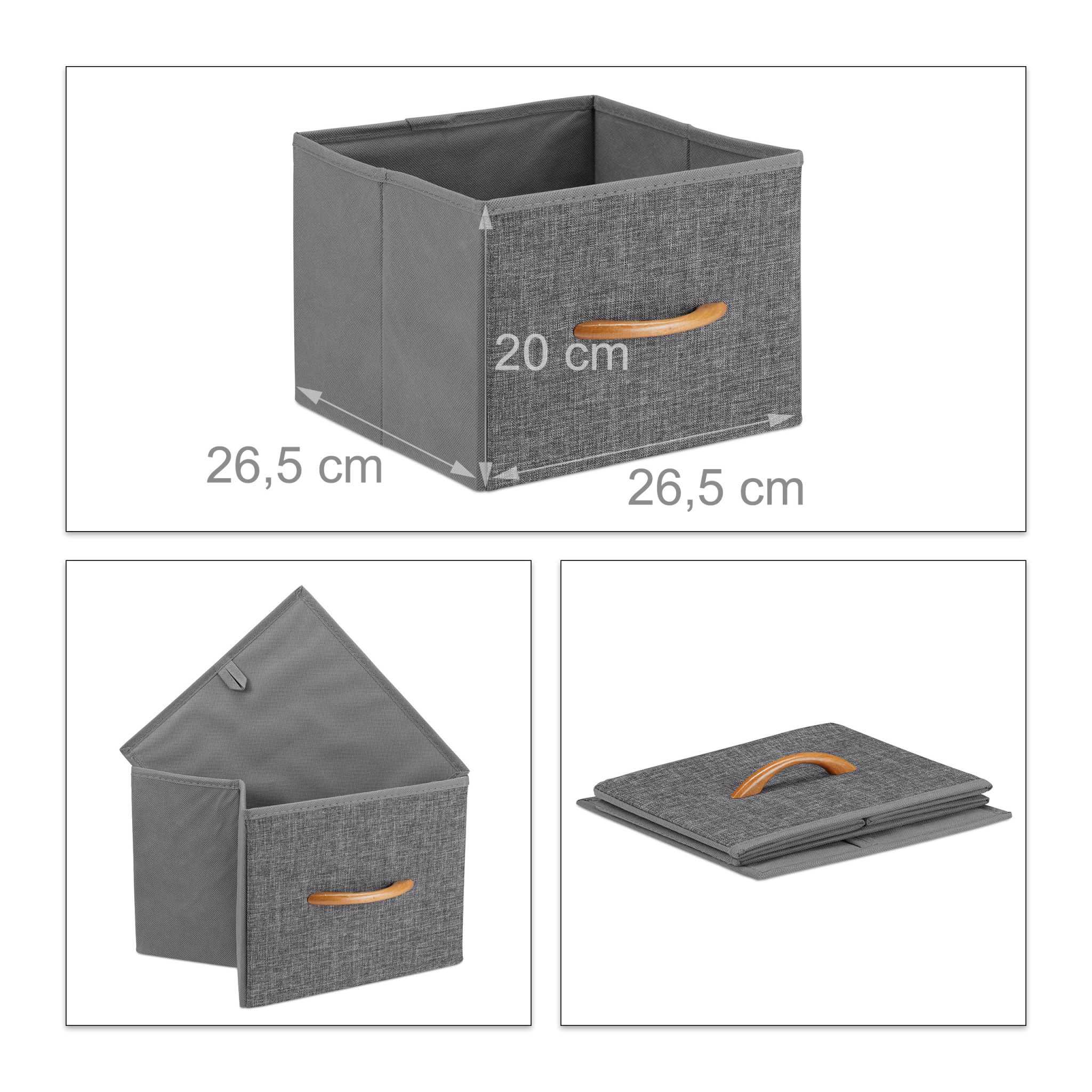 Schubladenschrank mit Rollen Anthrazit-Hellbraun von Relaxdays