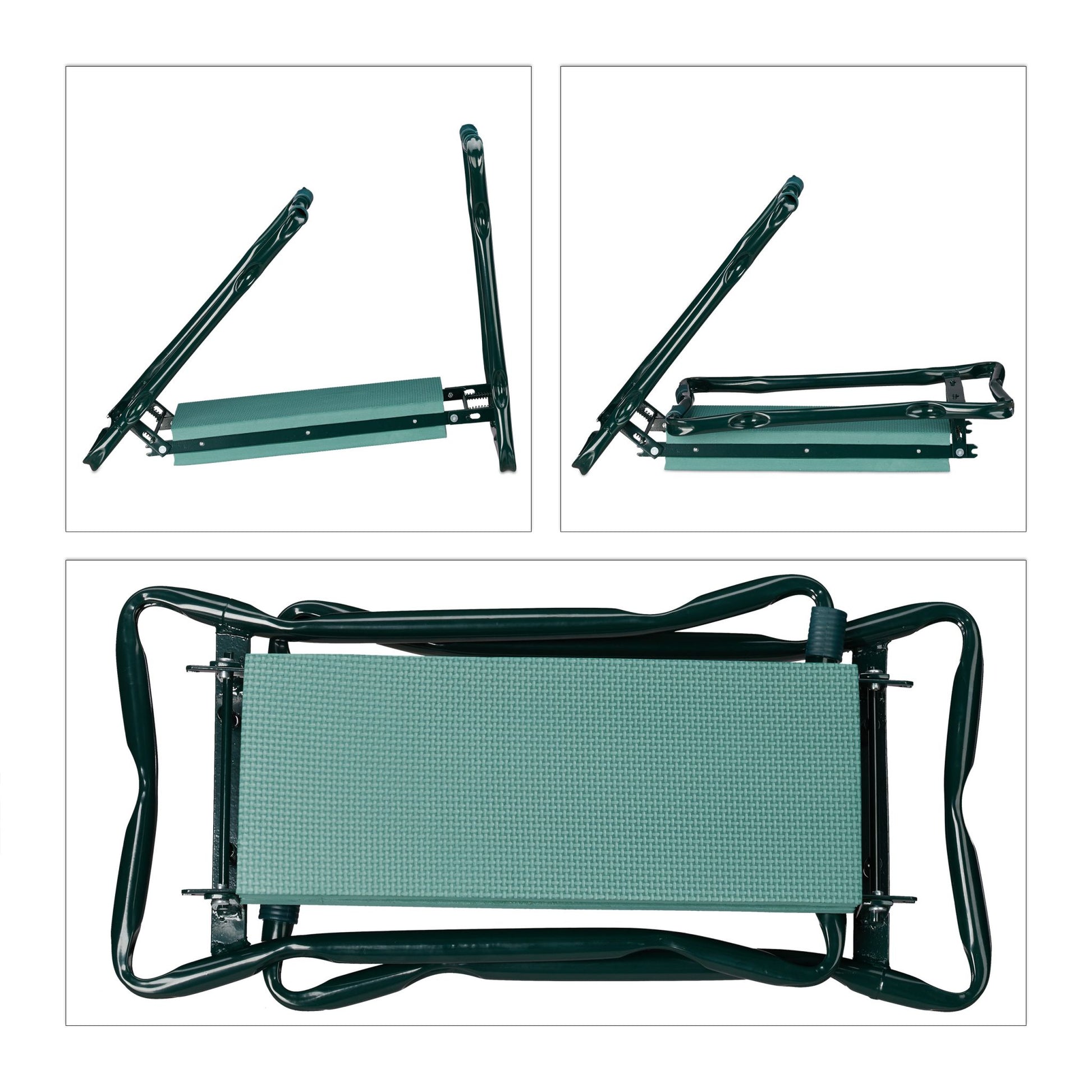 Kniebank mit Taschen Grün von Relaxdays