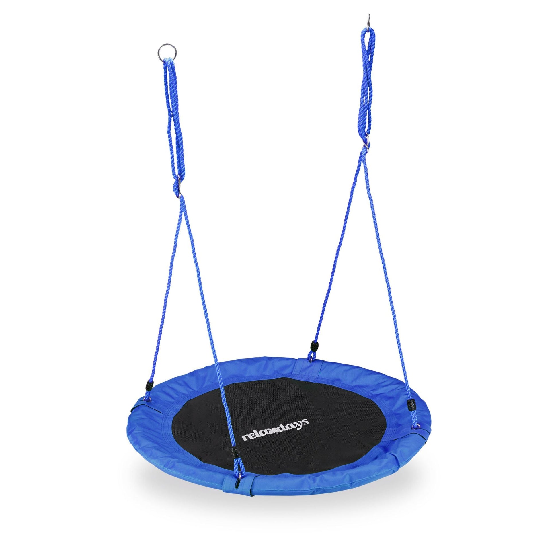 Nestschaukel 90cm Weiss-Blau-Schwarz von Relaxdays