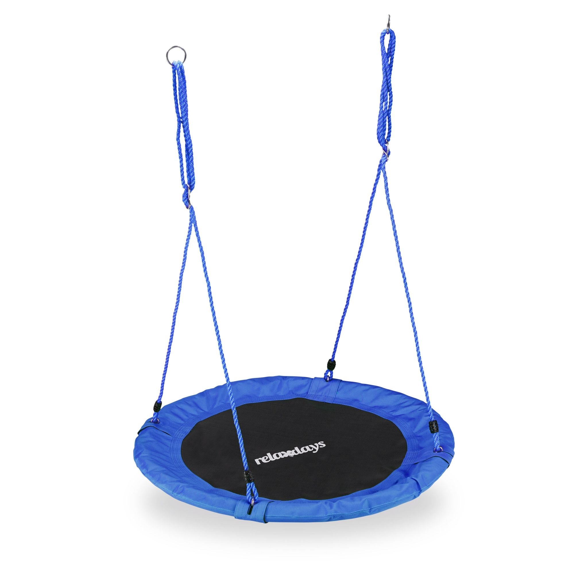 Nestschaukel 90cm Weiss-Blau-Schwarz von Relaxdays