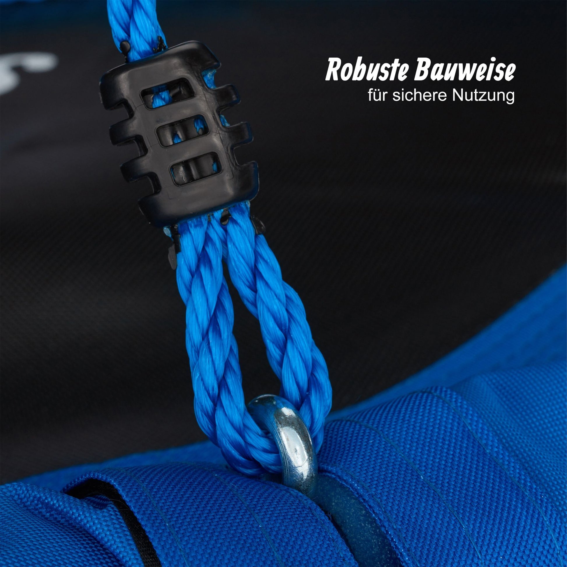 Nestschaukel 90cm Weiss-Blau-Schwarz von Relaxdays