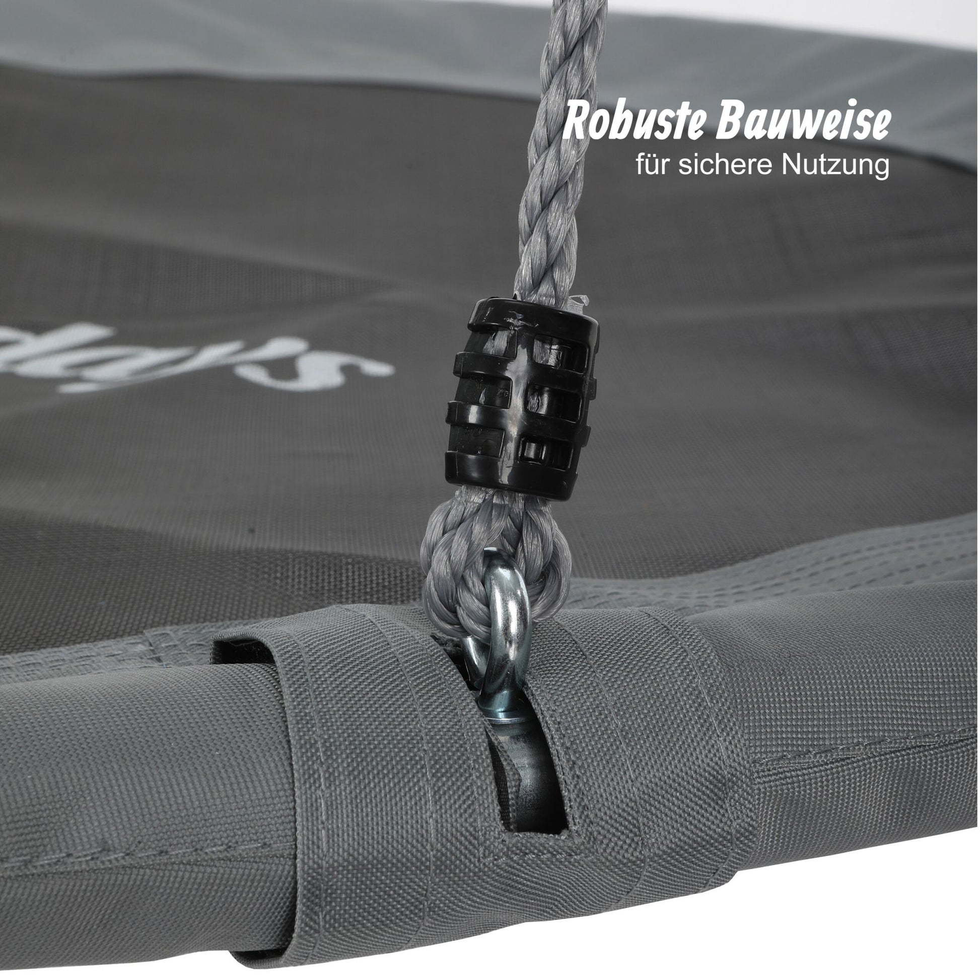 Nestschaukel 110cm Weiss-Schwarz-Grau von Relaxdays