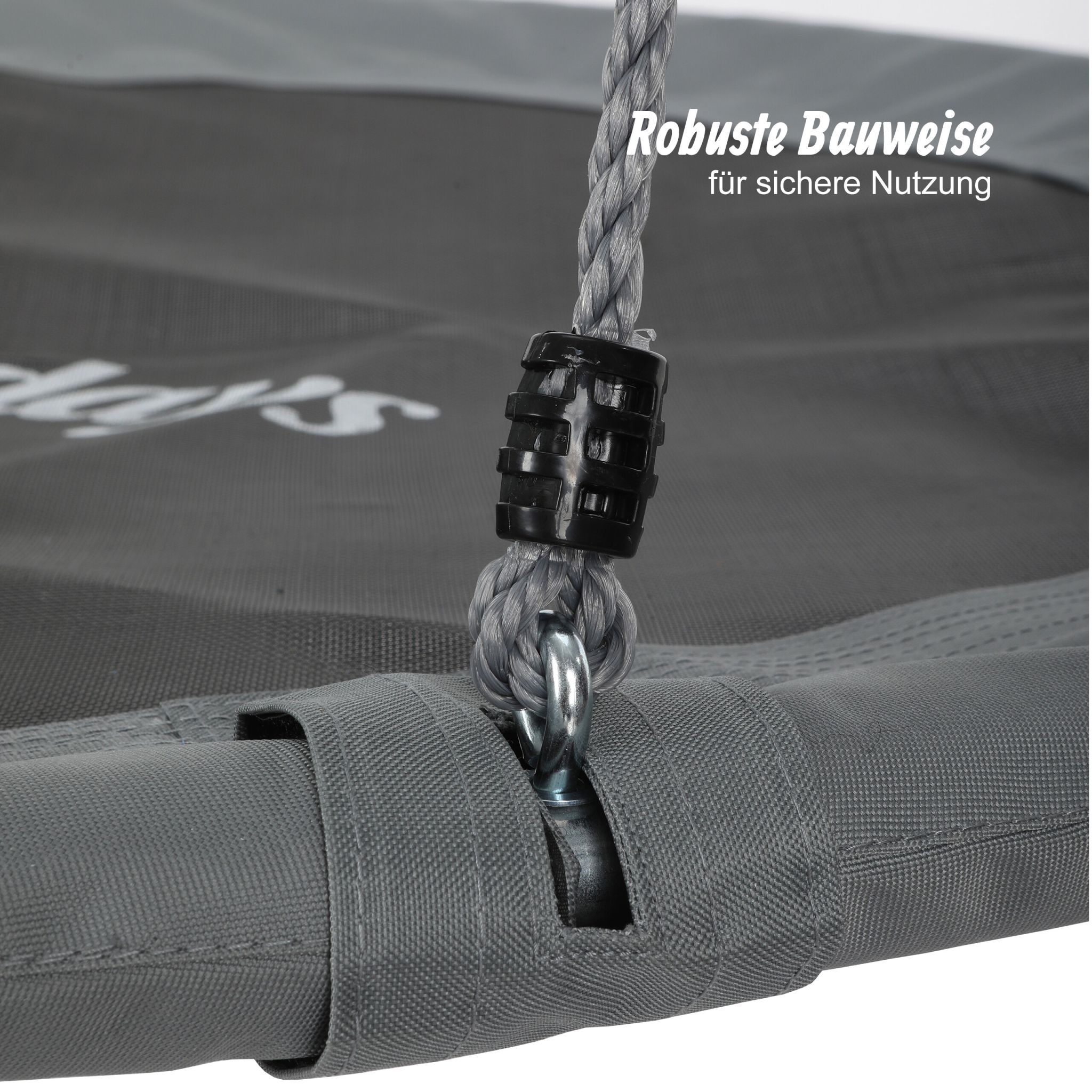 Nestschaukel 110cm Weiss-Schwarz-Grau von Relaxdays