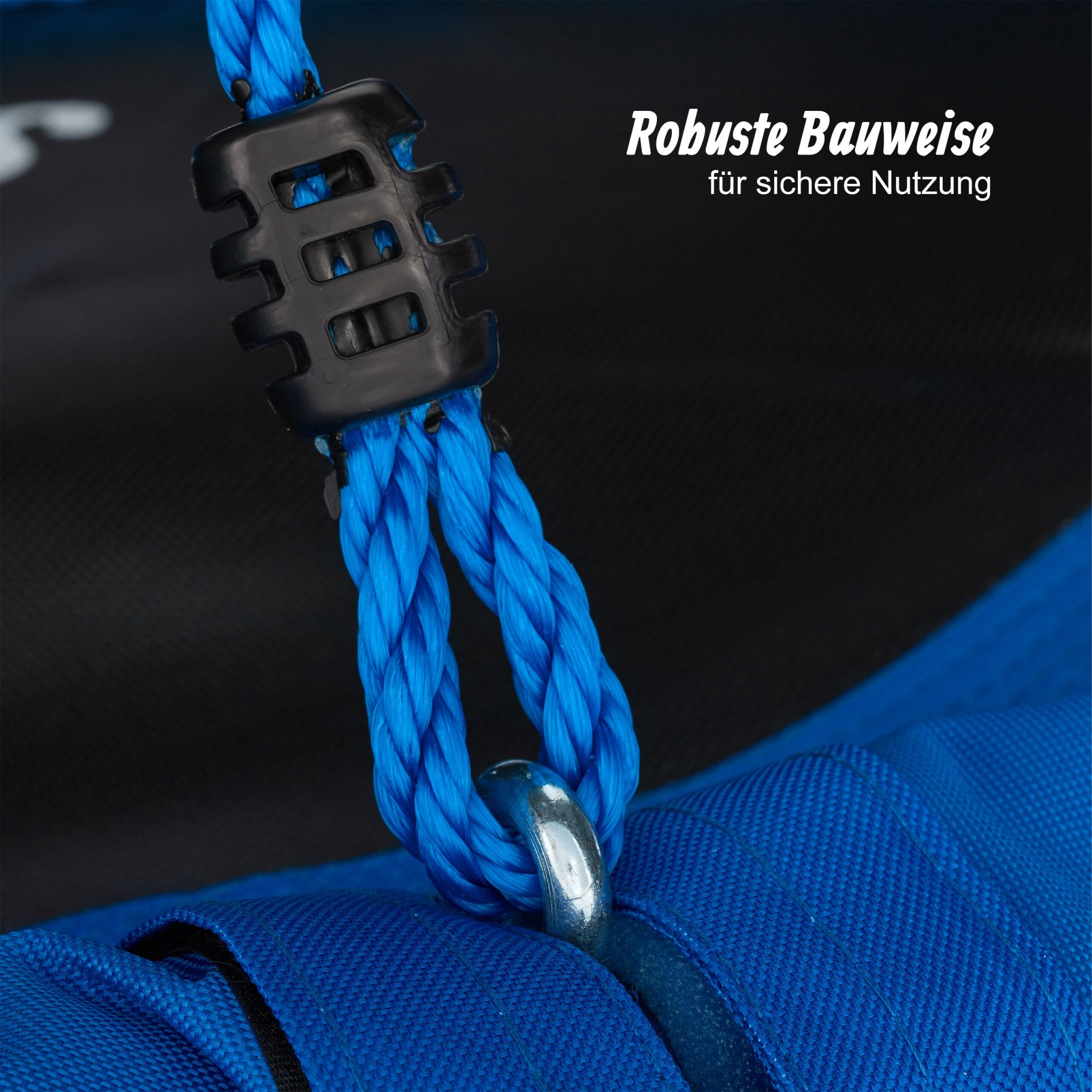 Nestschaukel 110cm Weiss-Blau-Schwarz von Relaxdays