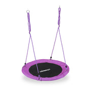 Nestschaukel 110cm Weiss-Lila-Schwarz von Relaxdays