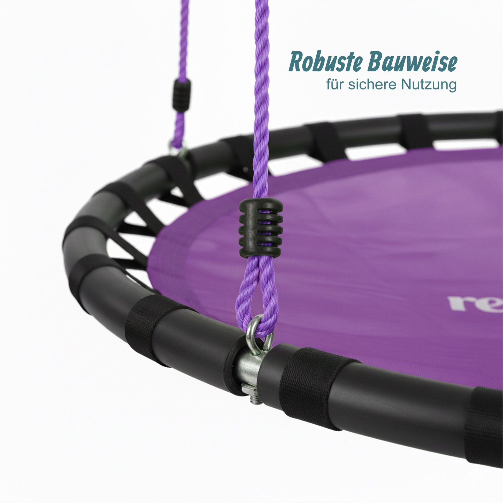 Nestschaukel 80cm Lila-Schwarz von Relaxdays