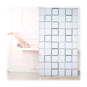 Duschrollo SQUARE Weiss-Grau von Relaxdays
