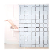 Duschrollo SQUARE Weiss-Grau von Relaxdays