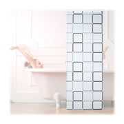 Duschrollo SQUARE Weiss-Grau von Relaxdays