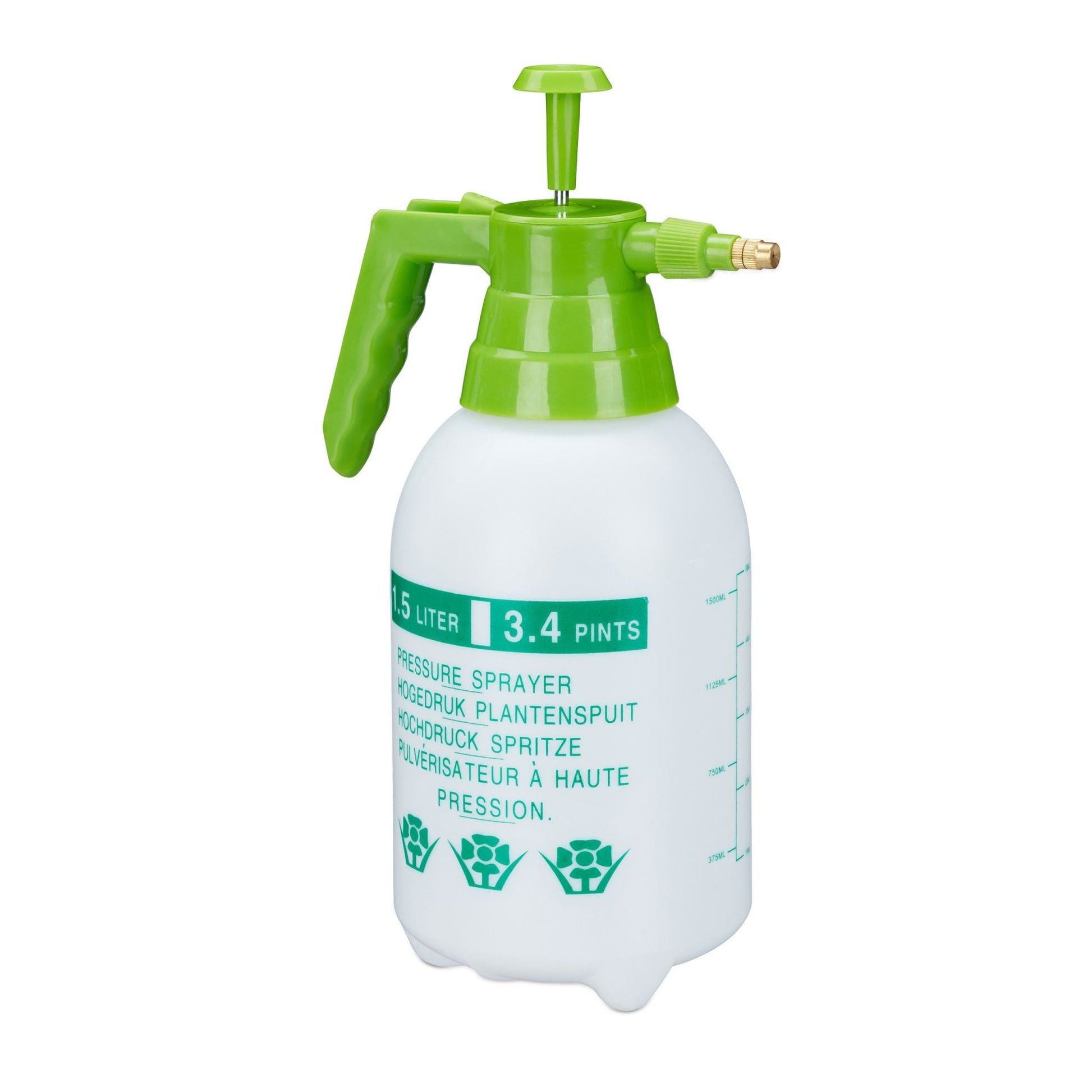 Drucksprüher 1,5 Liter Weiss-Grün von Relaxdays
